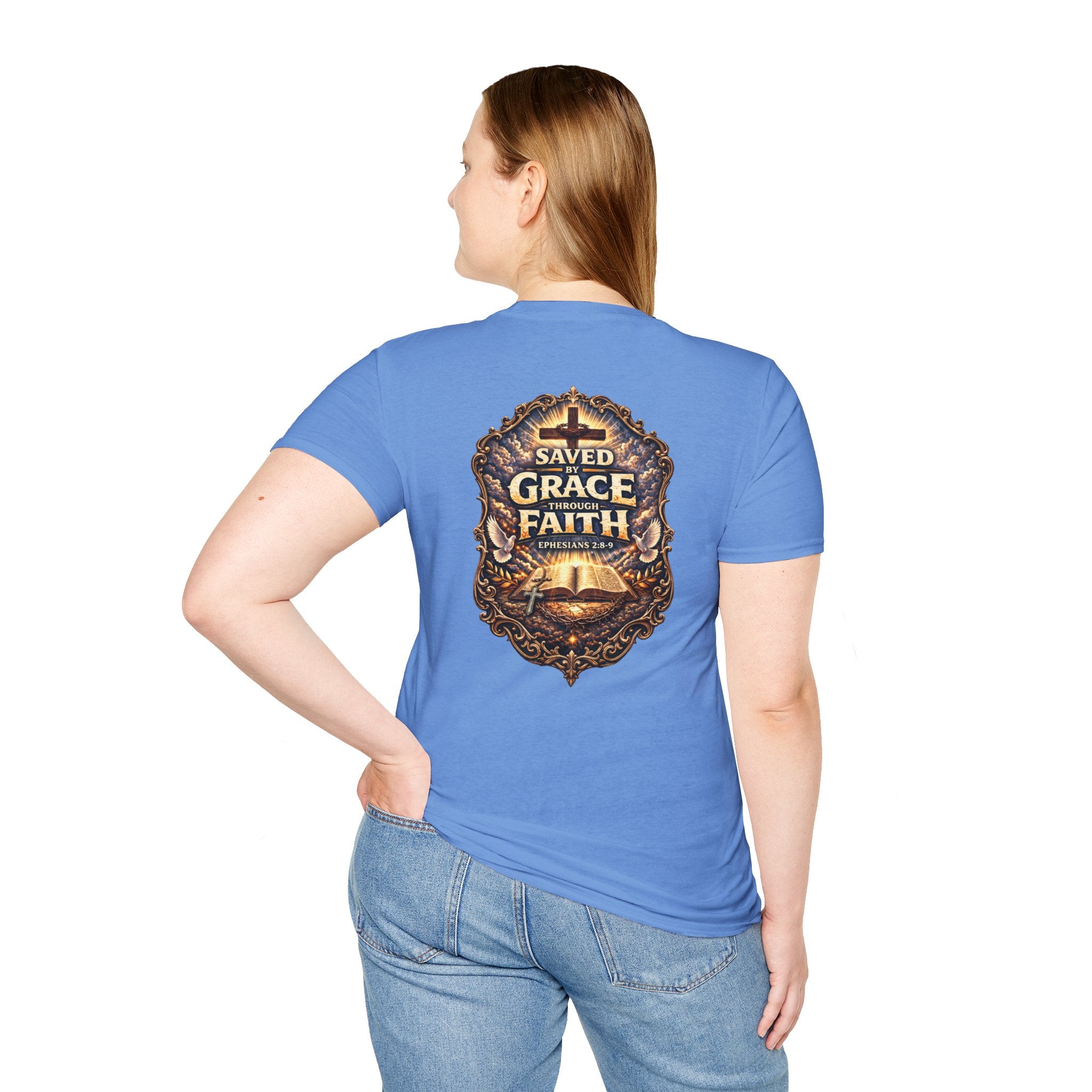 "Saved by Grace" (Alt Design) (Design on Back/Logo on Front)