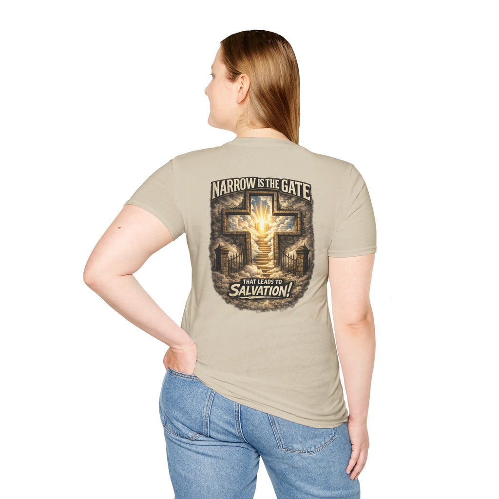 "The Narrow Gate" (Design on Back/Logo on Front)