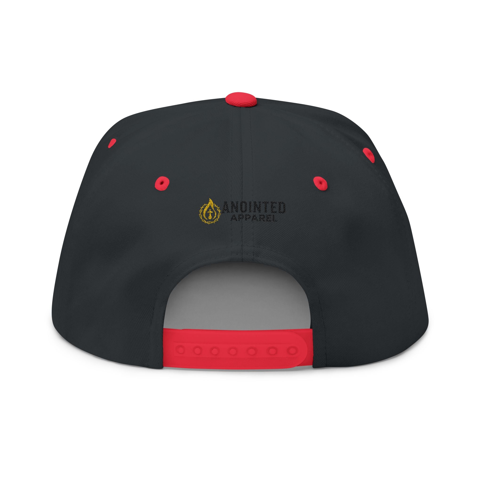 "YHWH" (Black) Flat Bill Snapback (Embroidered Front/Back)