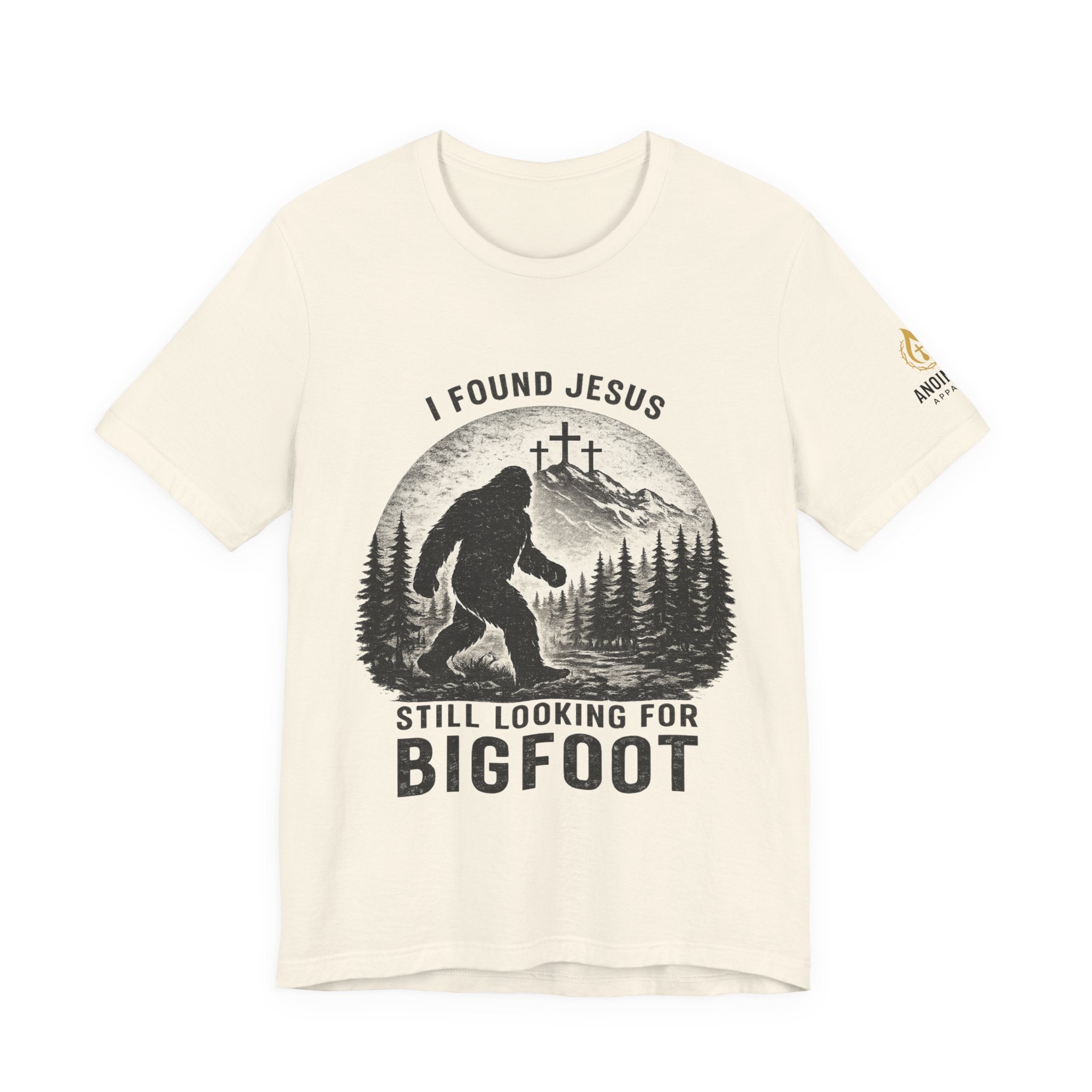 "Jesus and Bigfoot" (Design on Front/Logo on Sleeve)