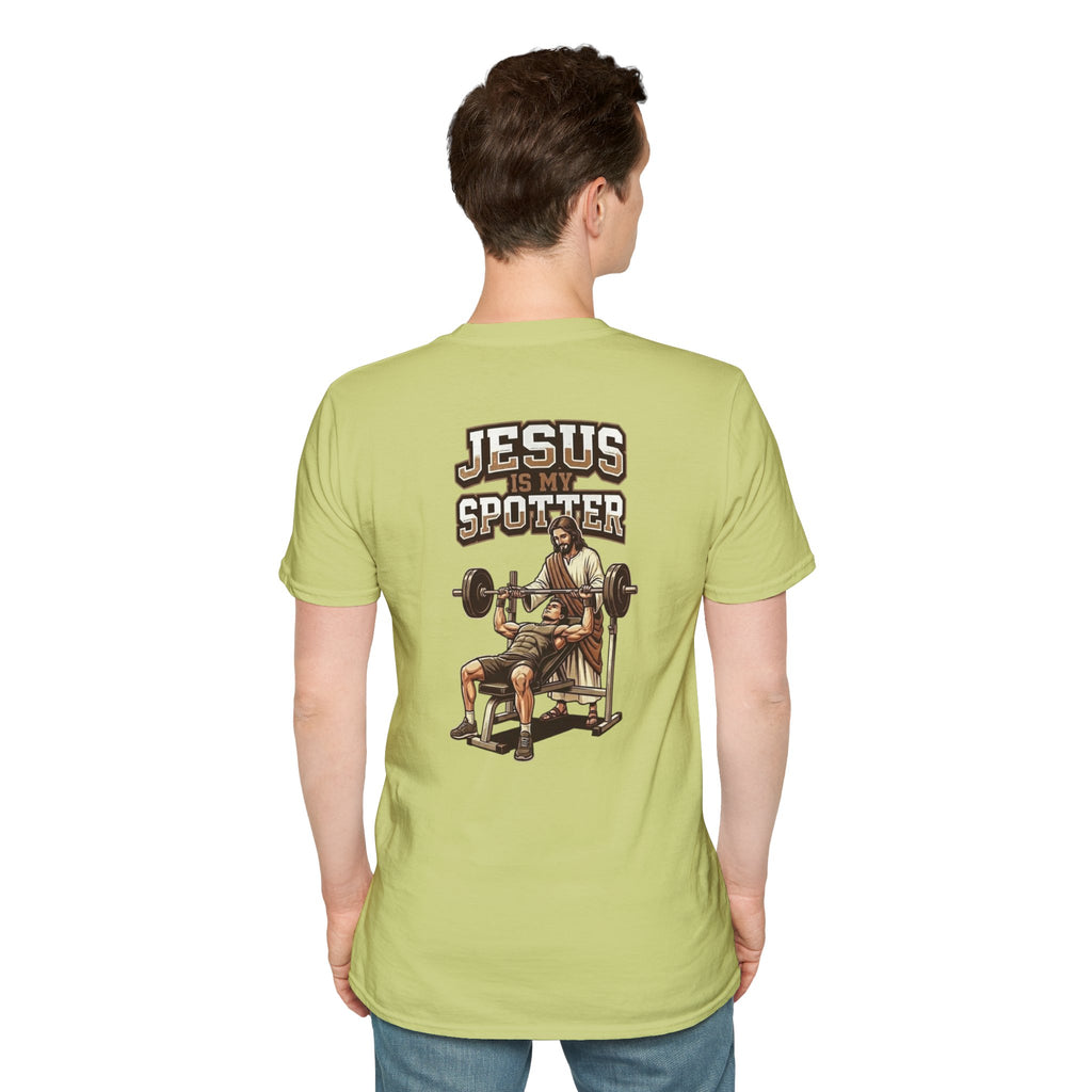 "Jesus Is My Spotter" (Design on Back/Logo on Front)