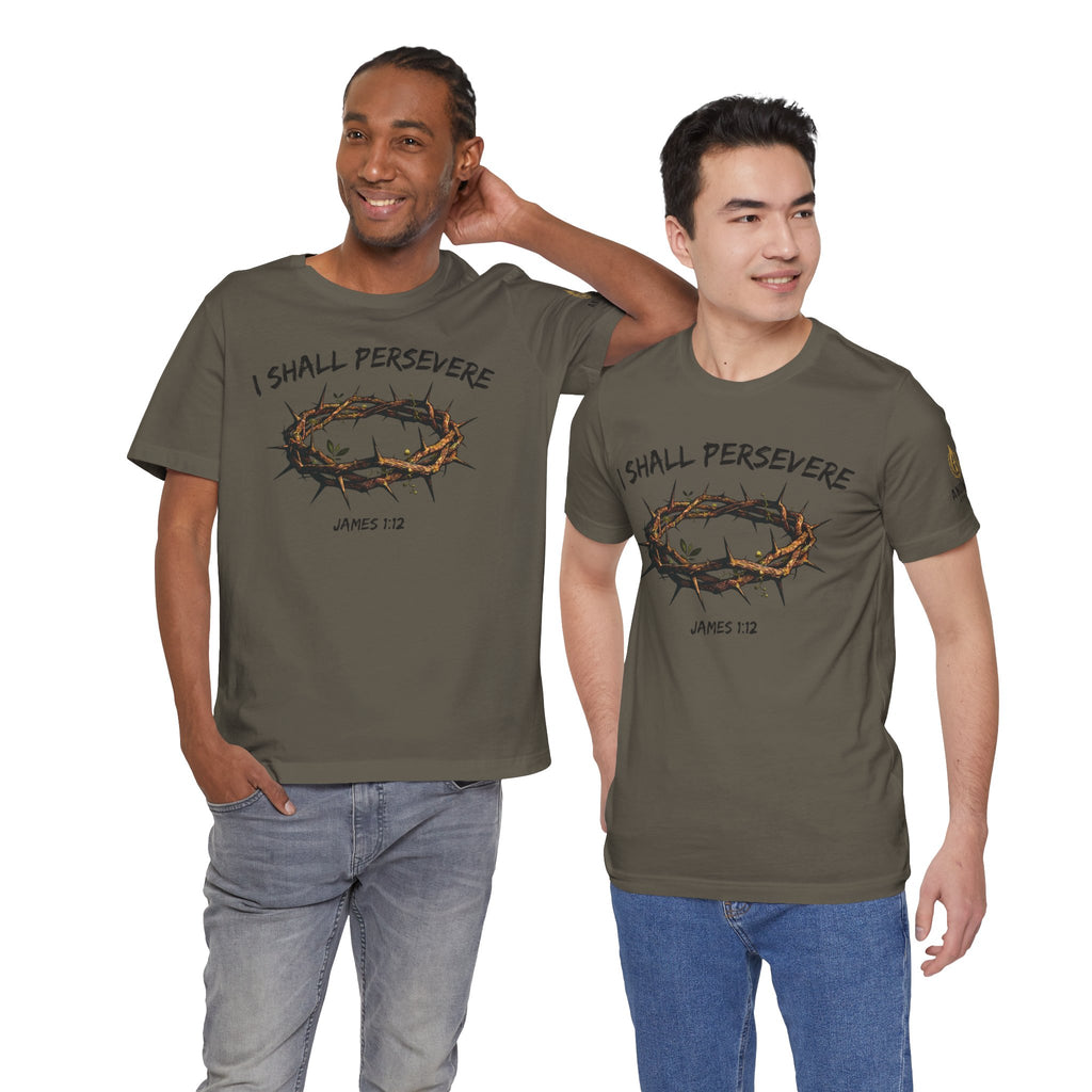 James 1:12 "Crown of Life" (Design on Front/Logo on Sleeve)