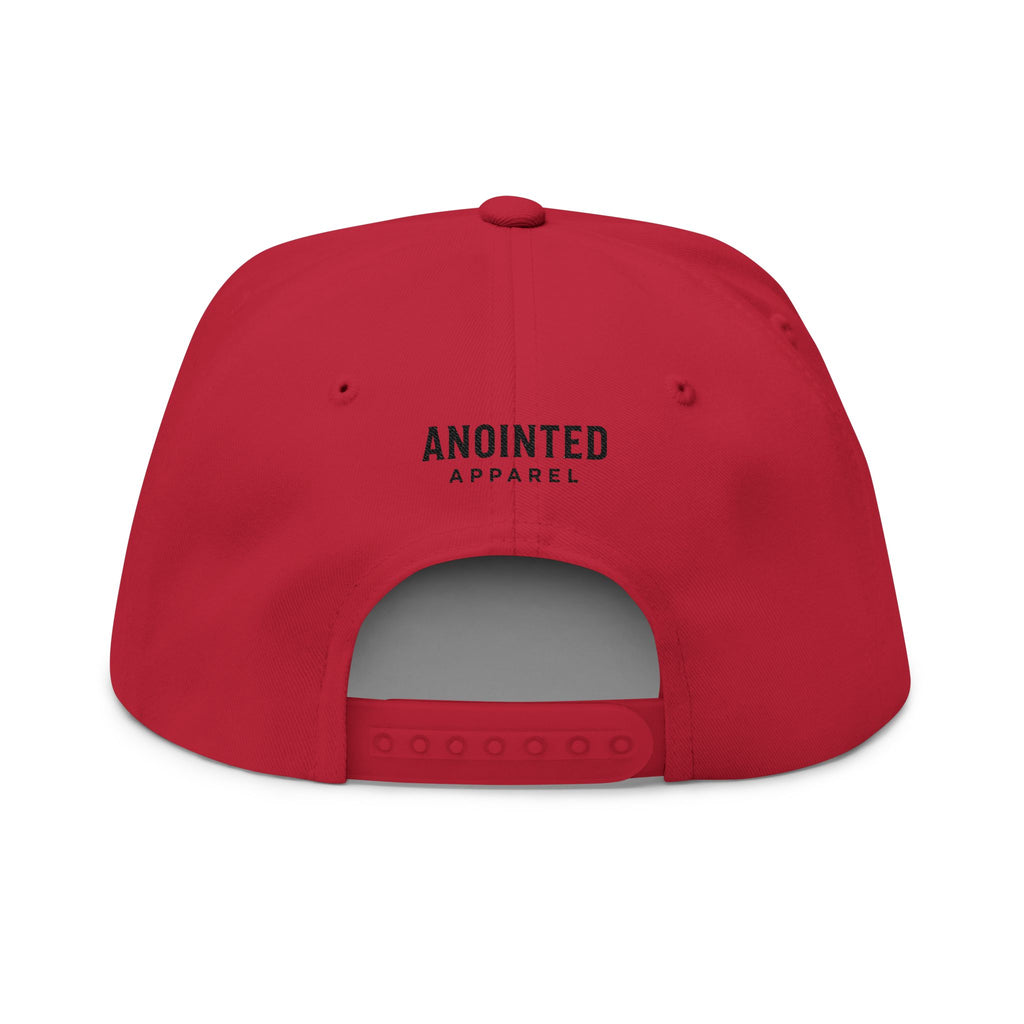 Signature Series "YHWH" (Black) Flat Bill Snap Back (Triple Embroidered)