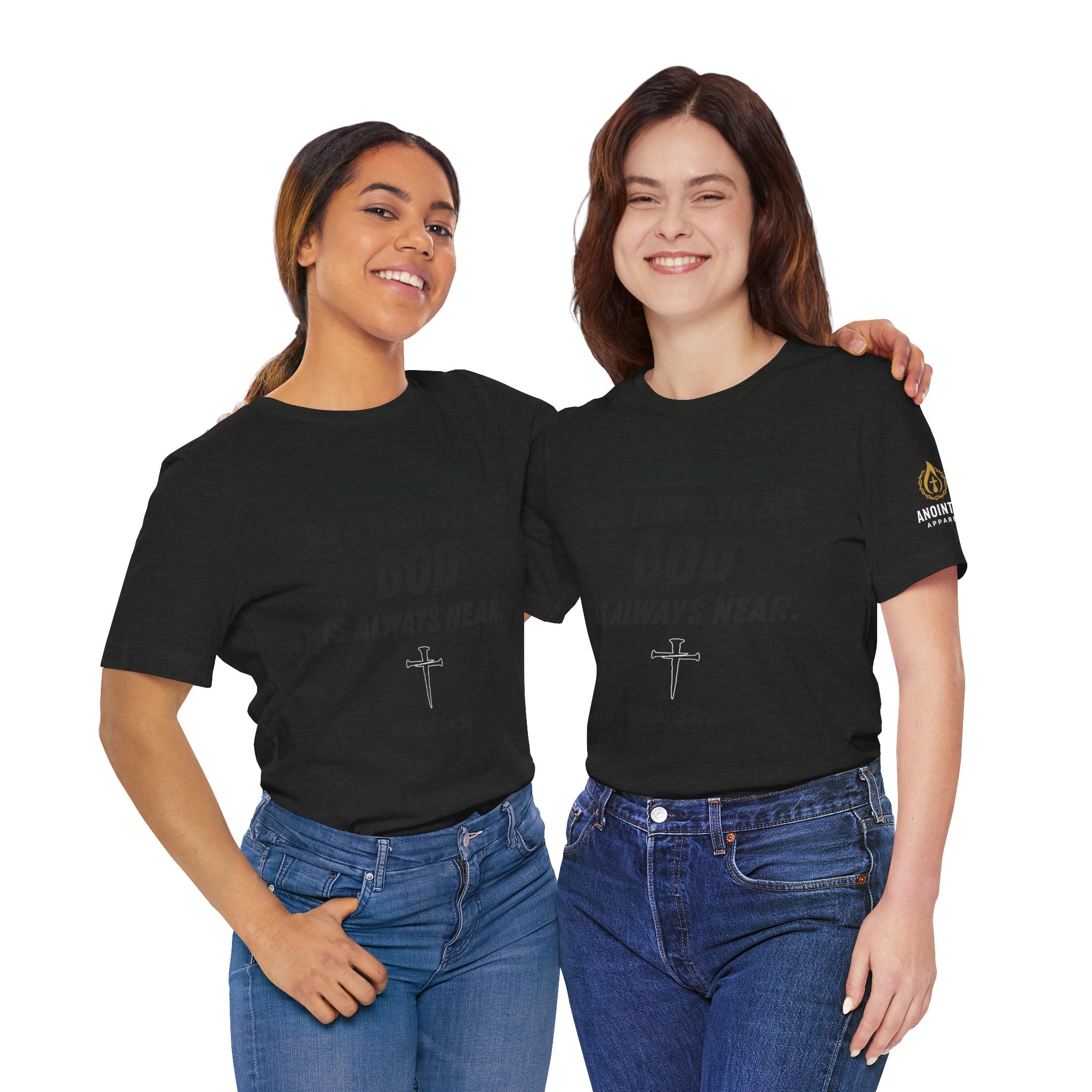 "God is Near" (Design on Front/Logo on Sleeve)