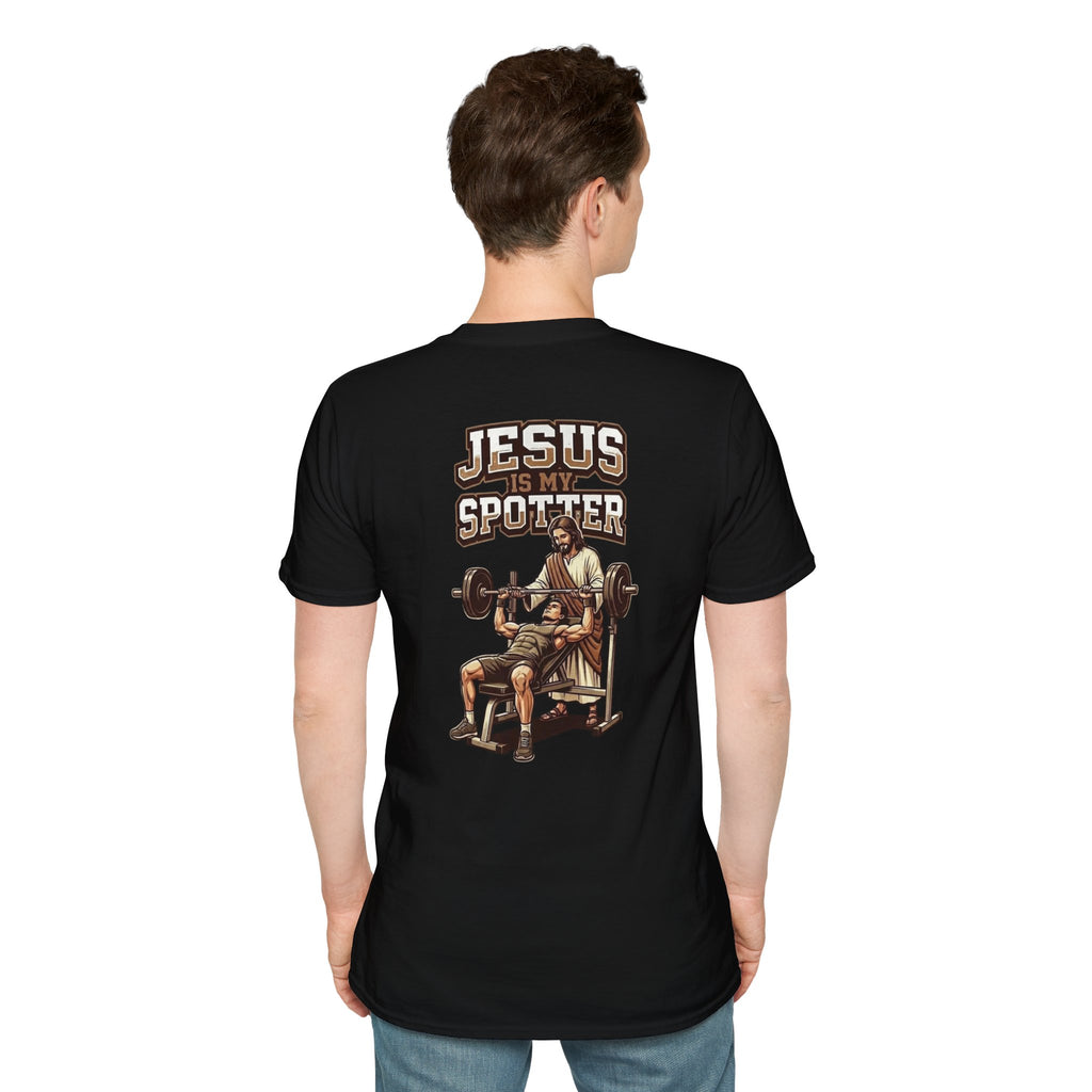 "Jesus Is My Spotter" (Design on Back/Logo on Front)