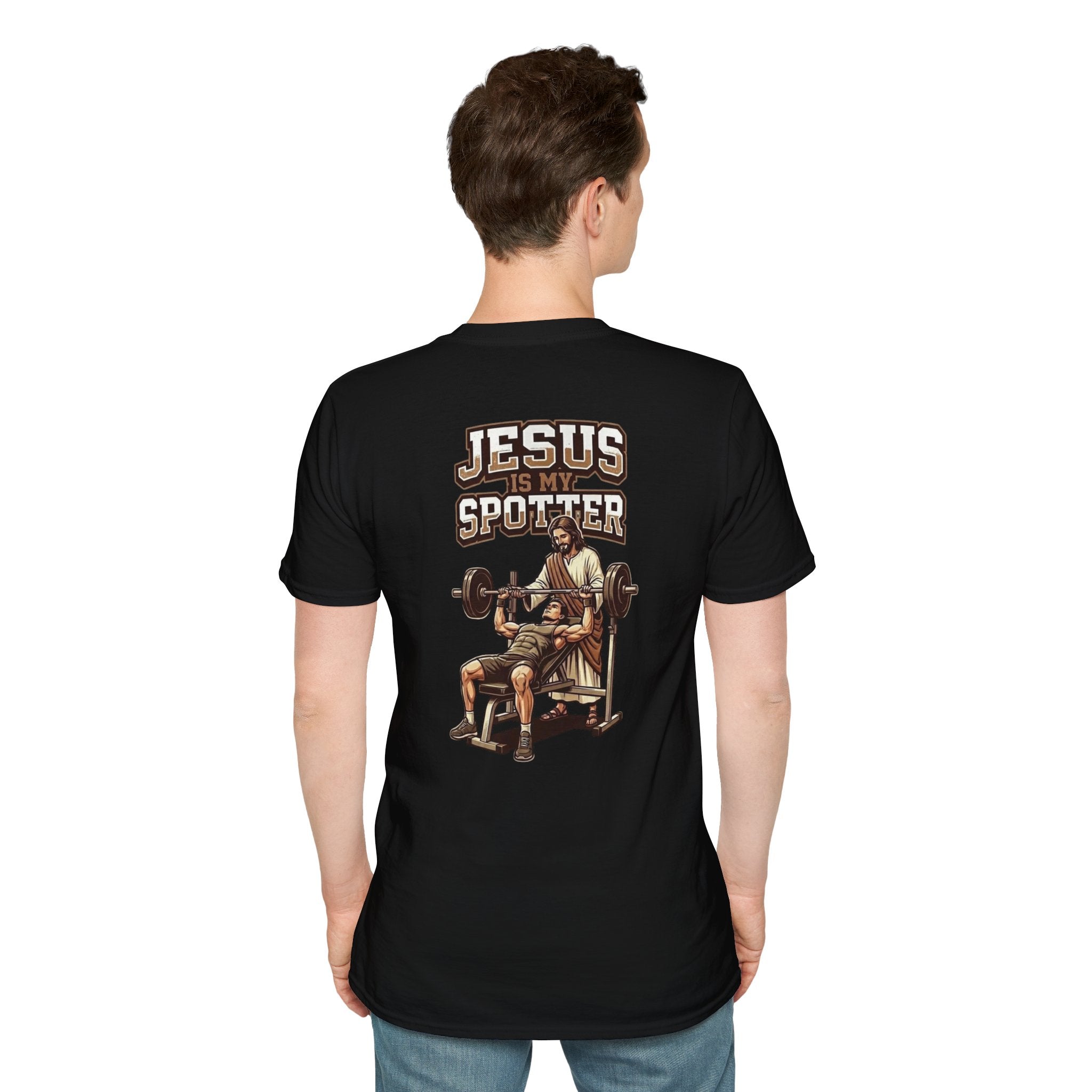 "Jesus Is My Spotter" (Design on Back/Logo on Front)