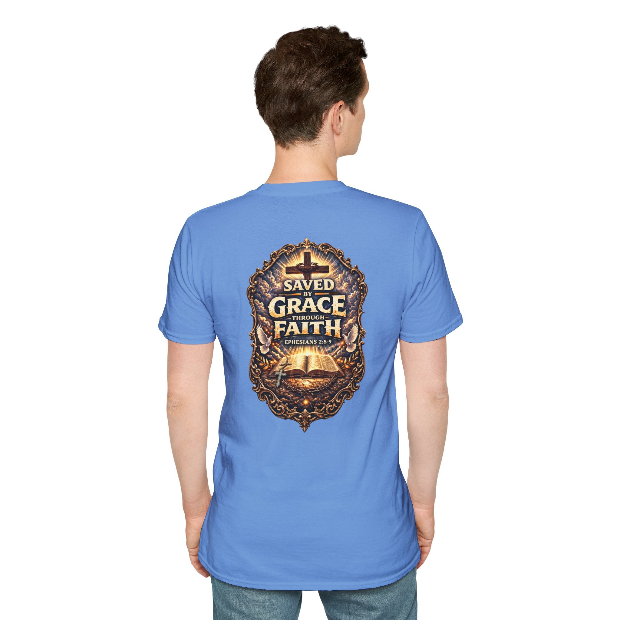 "Saved by Grace" (Alt Design) (Design on Back/Logo on Front)