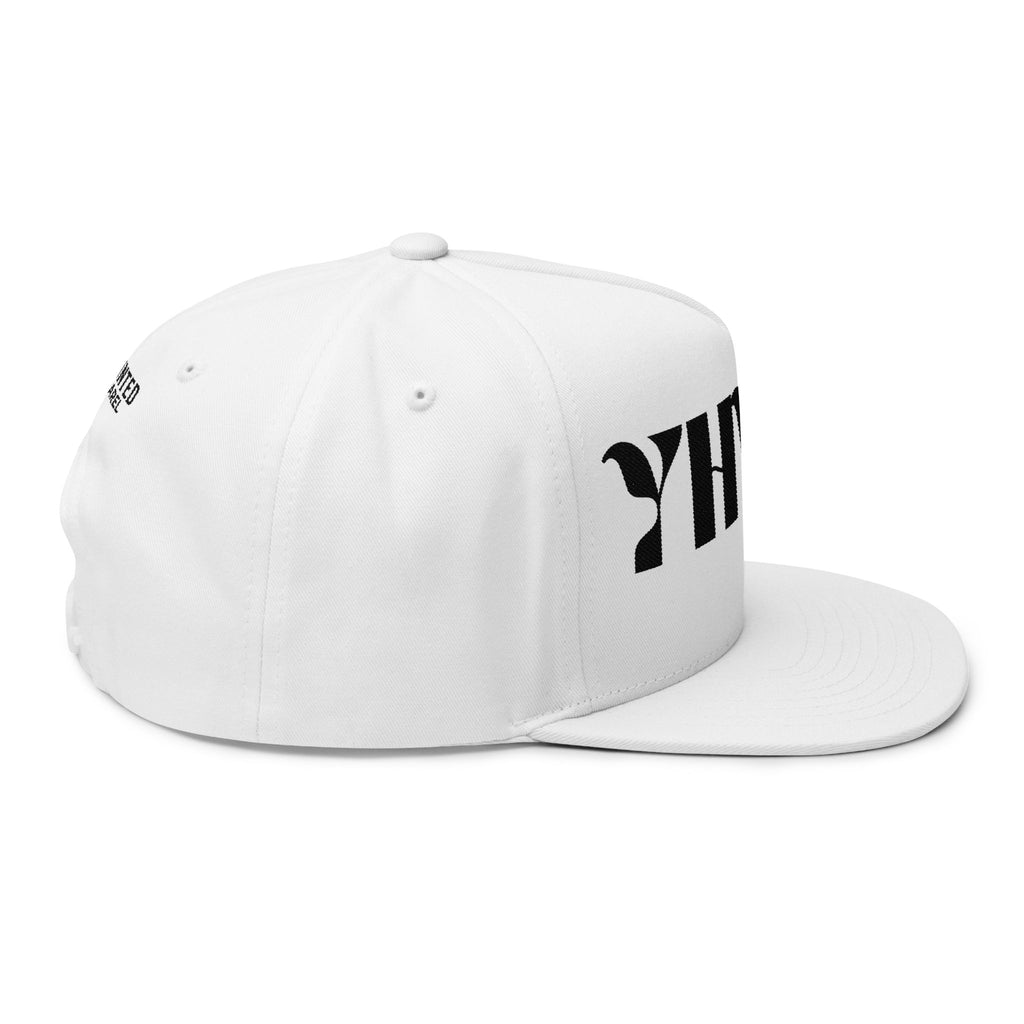 "YHWH" (Black) Flat Bill Snapback (Embroidered Front/Back)