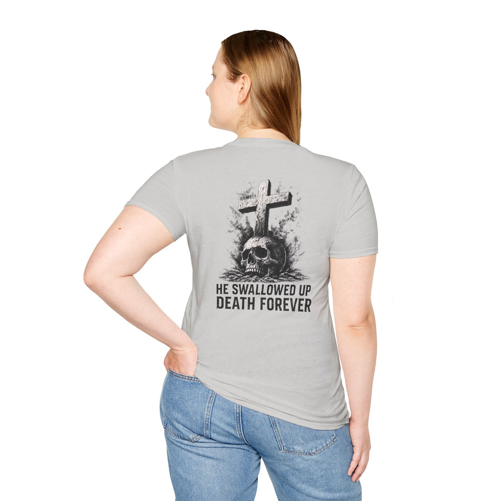 "Swallowed Death" (Dark) (Design on Back/Logo on Front)