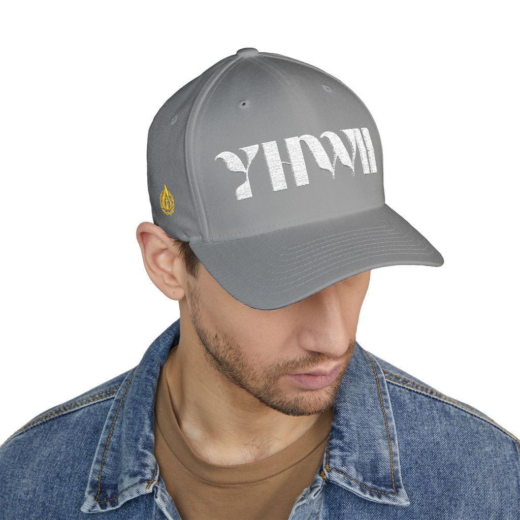 Signature Series "YHWH" FlexFit Closed-Back (White) (Triple Embroidered)