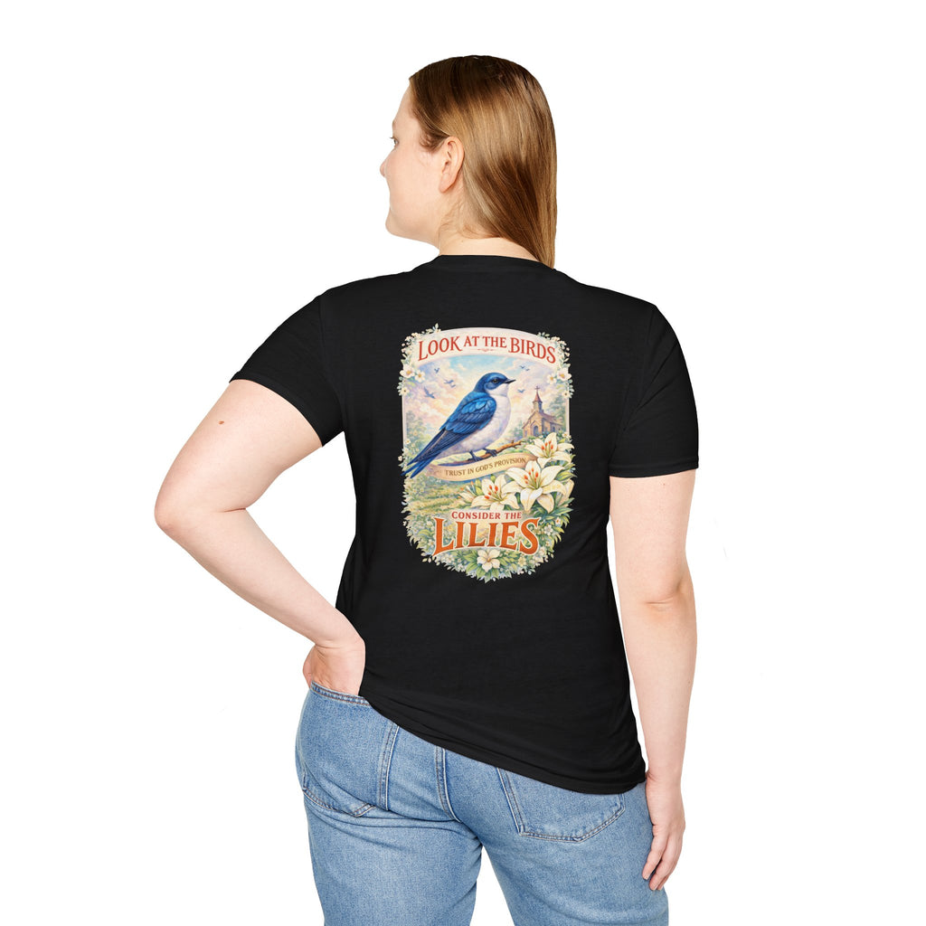 "Consider the Lilies" (Design on Back/Logo on Front)