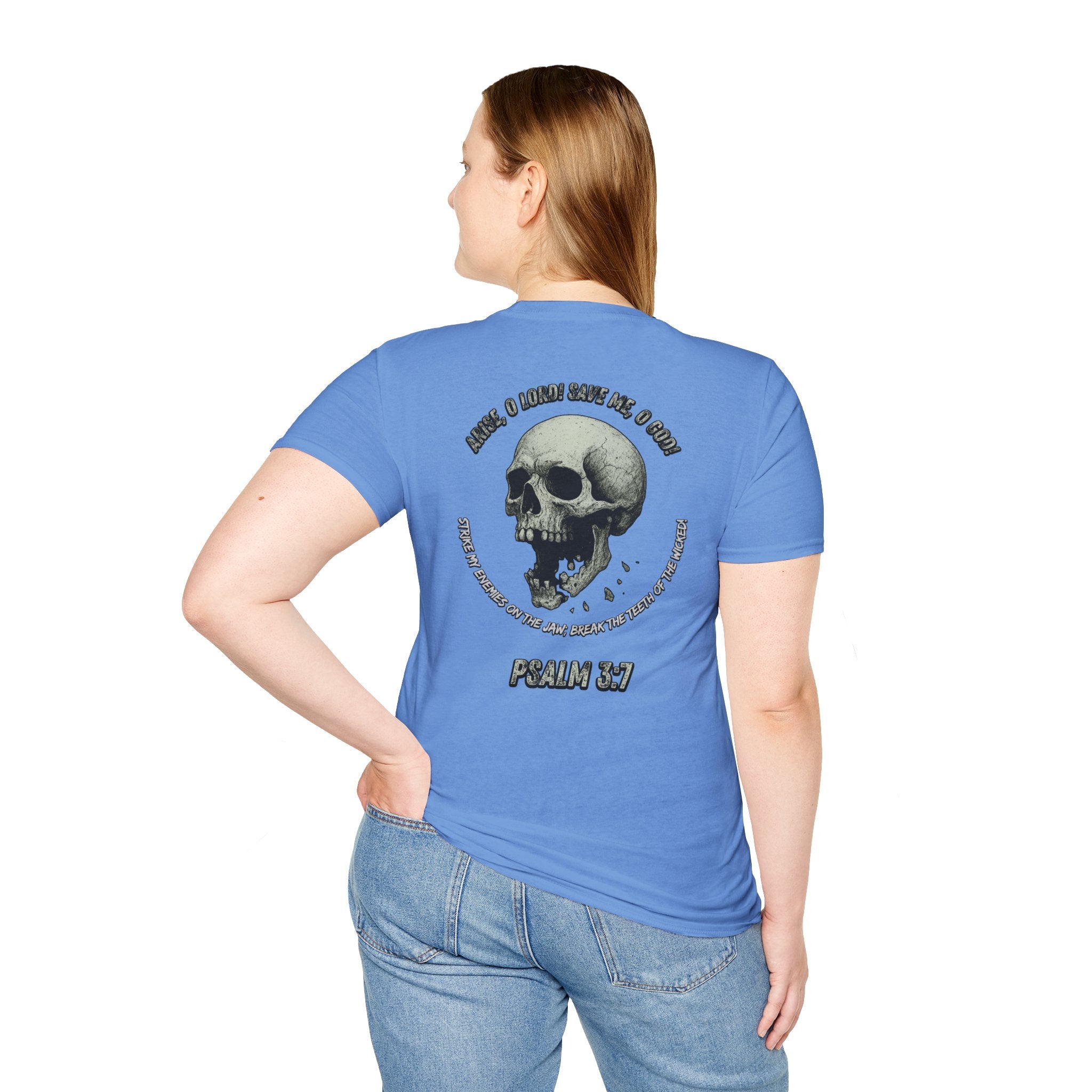 Psalm 3:7 - "Arise, O LORD!" (Monochrome) (Design on Back/Logo on Front)