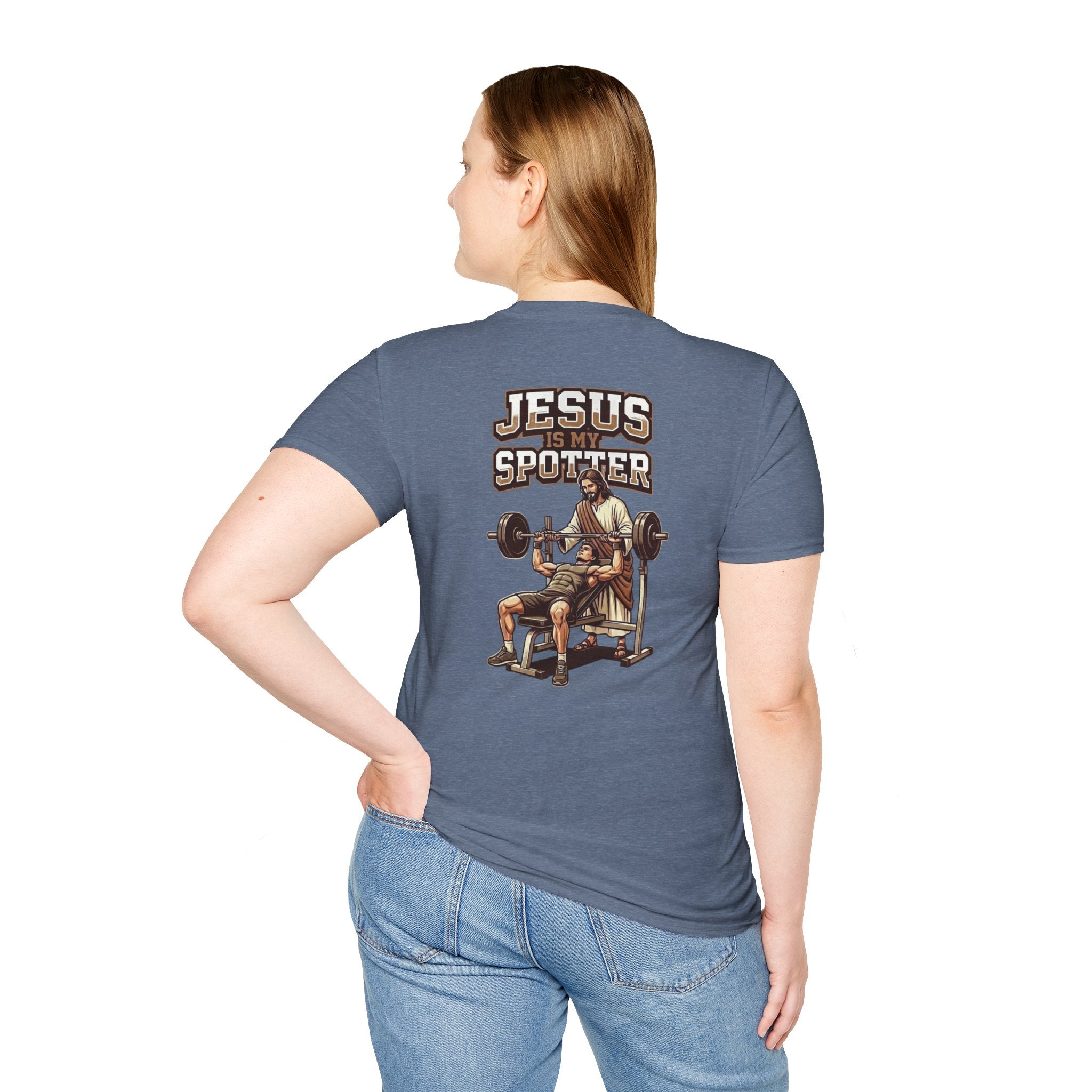 "Jesus Is My Spotter" (Design on Back/Logo on Front)