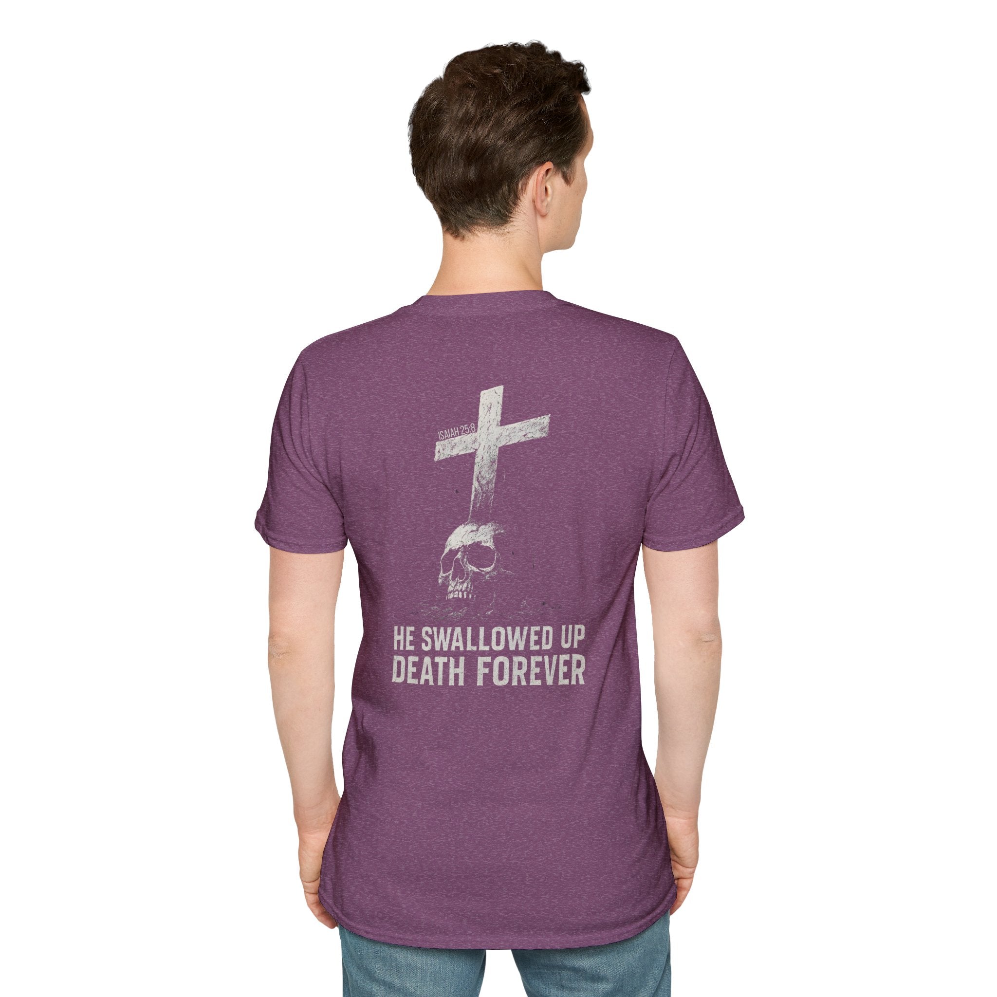 "Swallowed Death" (Light) (Design on Back/Logo on Front)