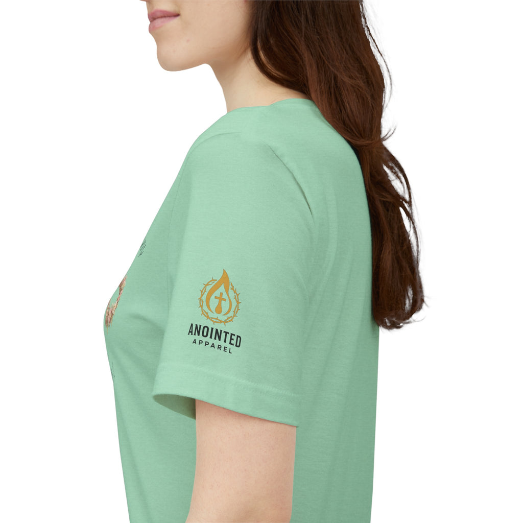 James 1:12 - "Crown of Life" (Ladies) (Design on Front/Logo on Sleeve)