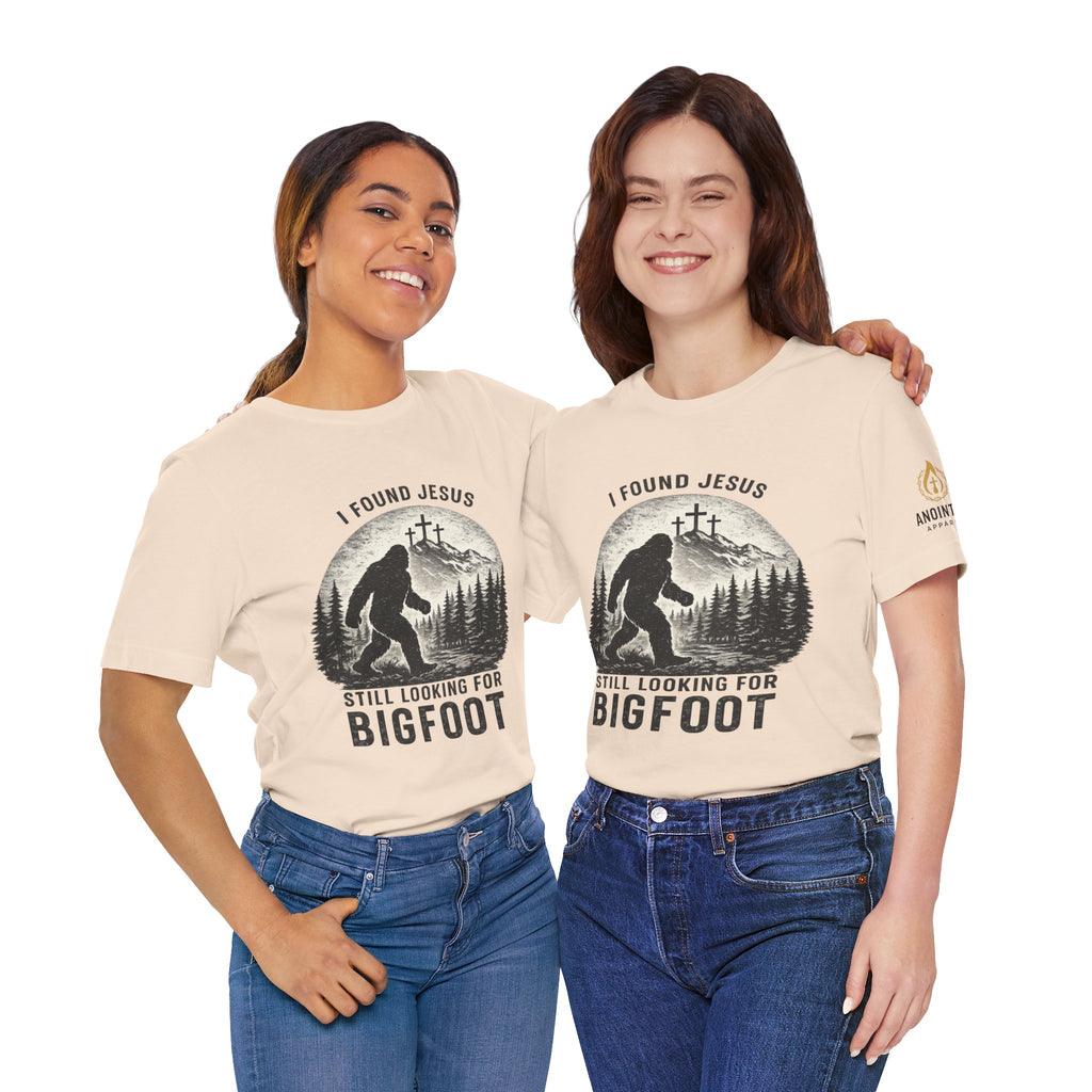 "Jesus and Bigfoot" (Design on Front/Logo on Sleeve)