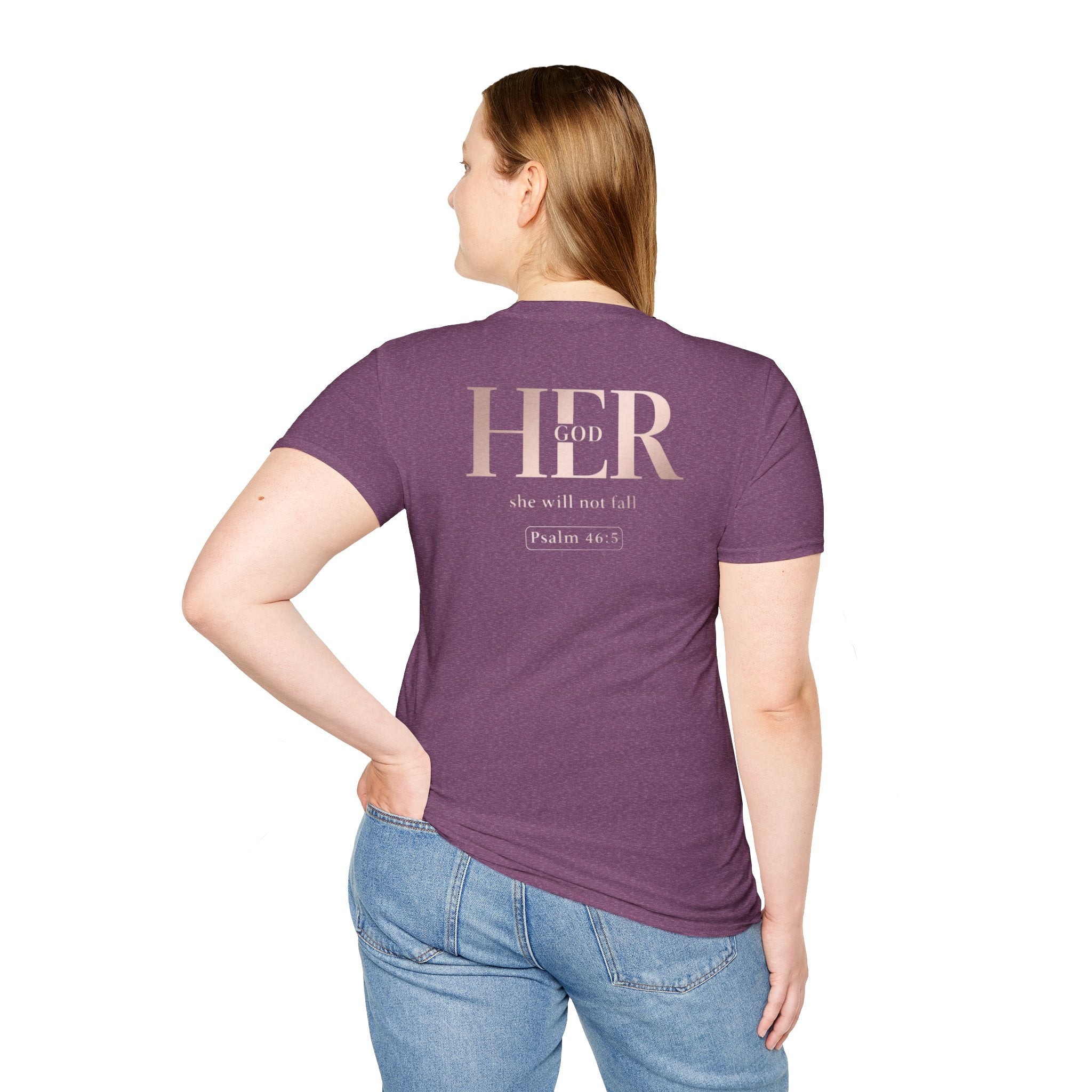 Psalm 46:5 - "God is Within Her" (Ladies) (Design on Back/Logo on Front)