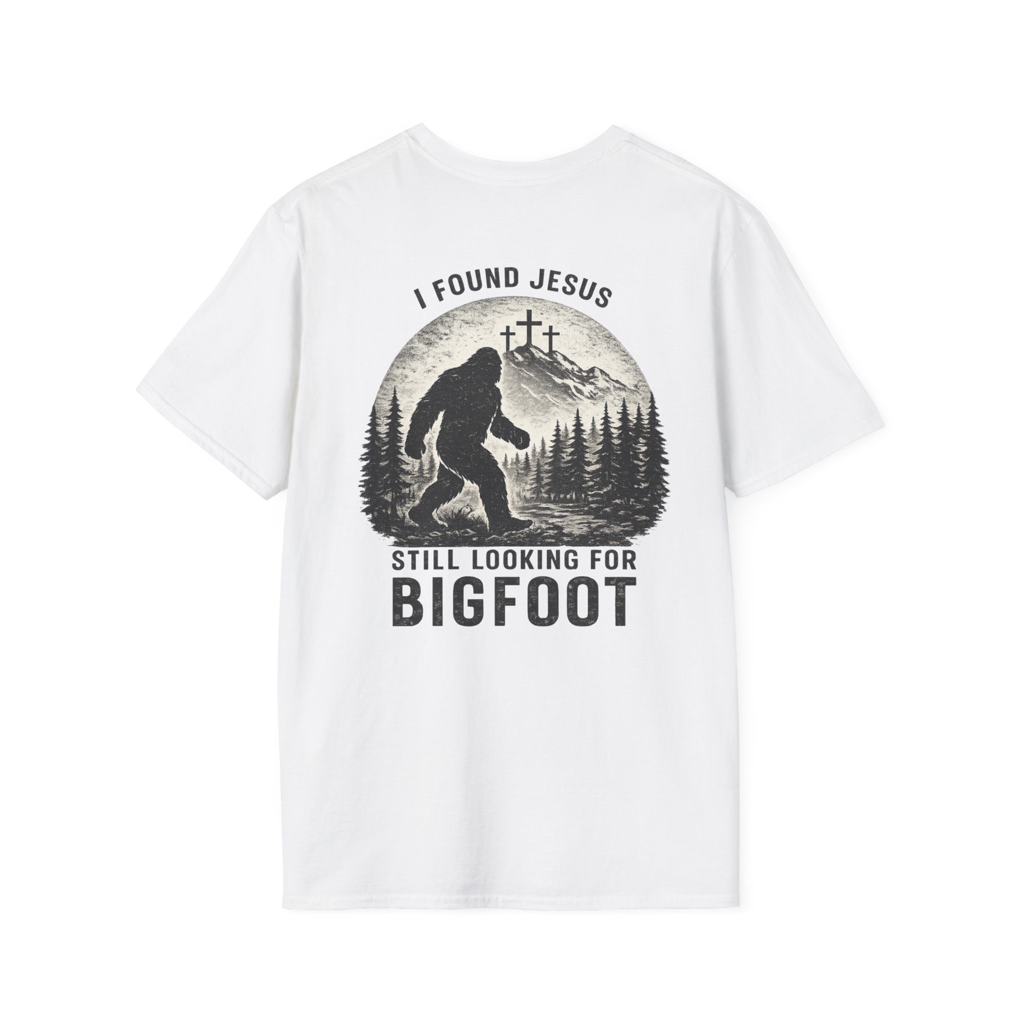 "Jesus and Bigfoot" (Design on Back/Logo on Front)