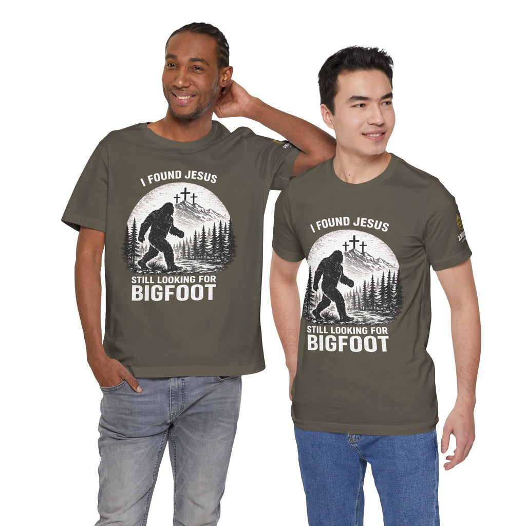 "Jesus and Bigfoot" (Design on Front/Logo on Sleeve)