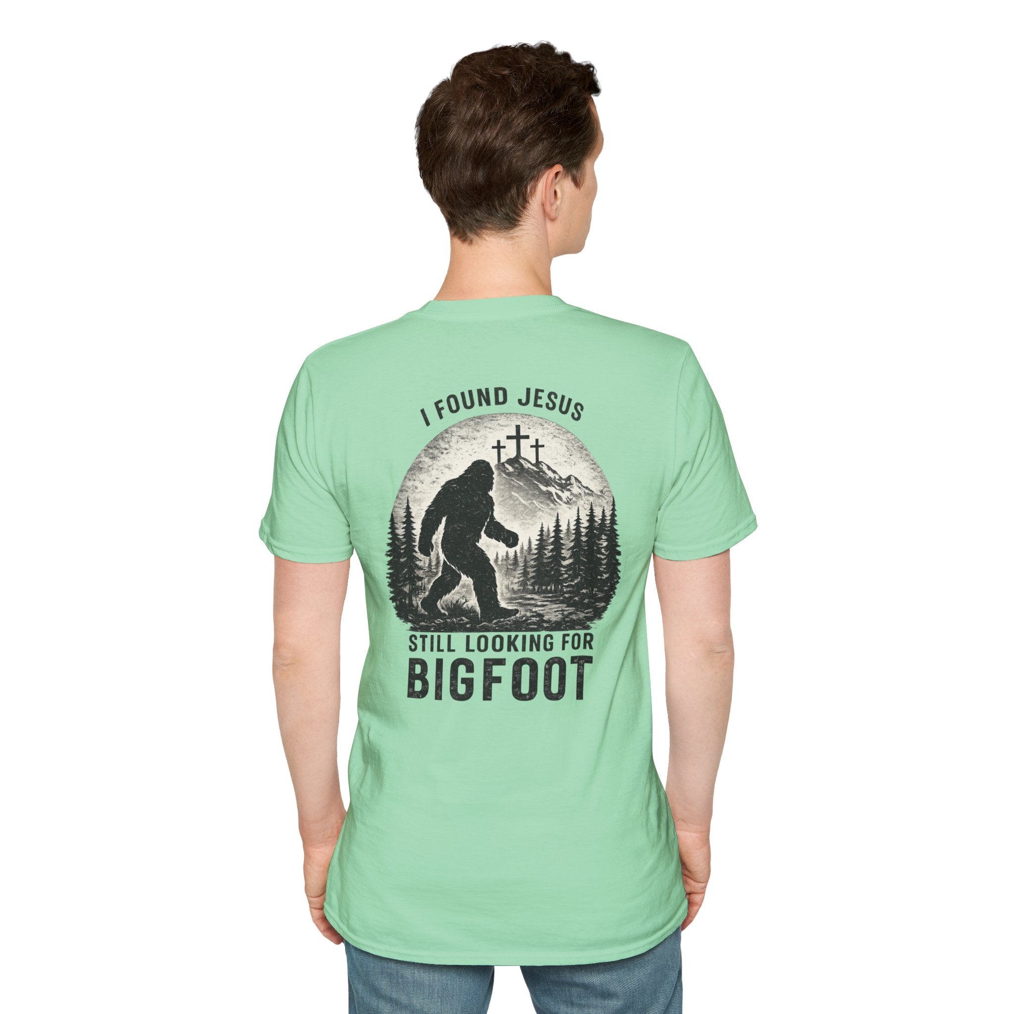 "Jesus and Bigfoot" (Design on Back/Logo on Front)