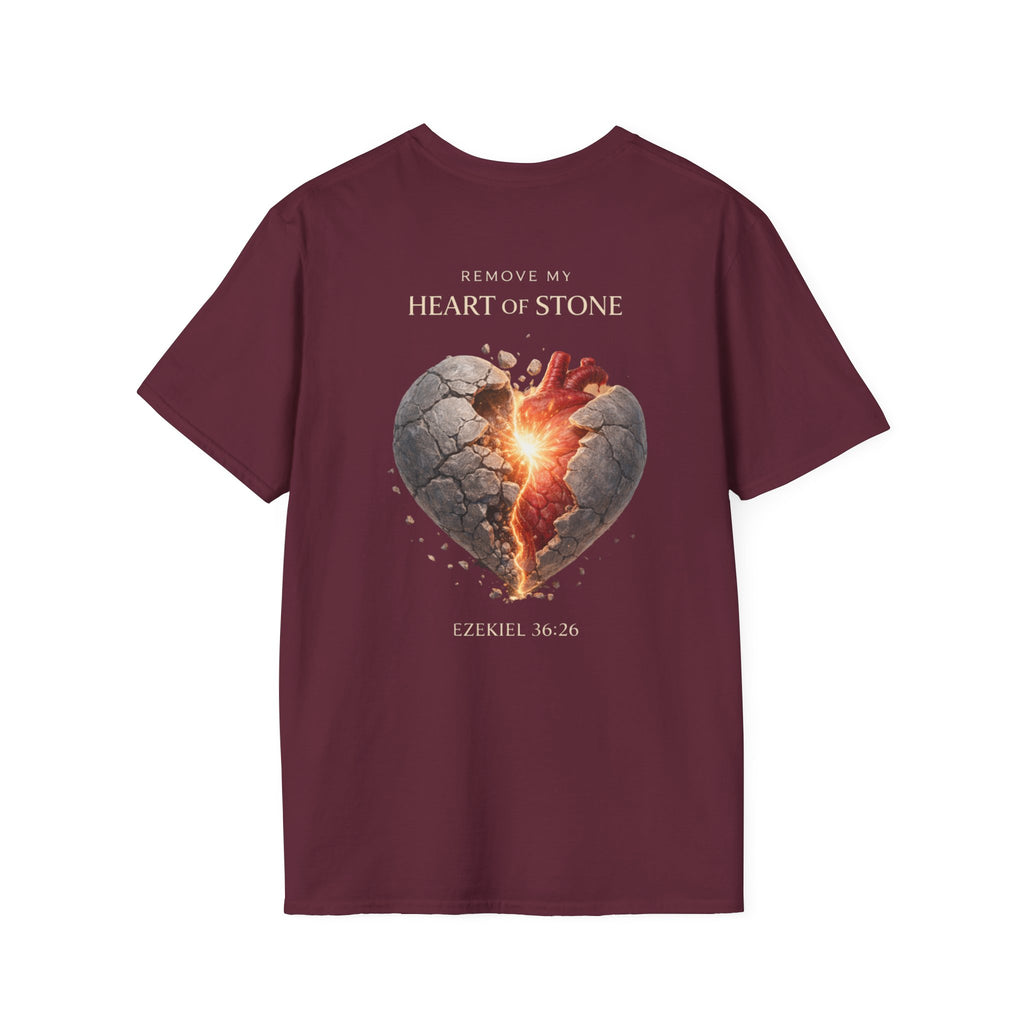 Ezekiel 36:26 - "Heart of Flesh" (Ladies) (Design on Back/Logo on Front)