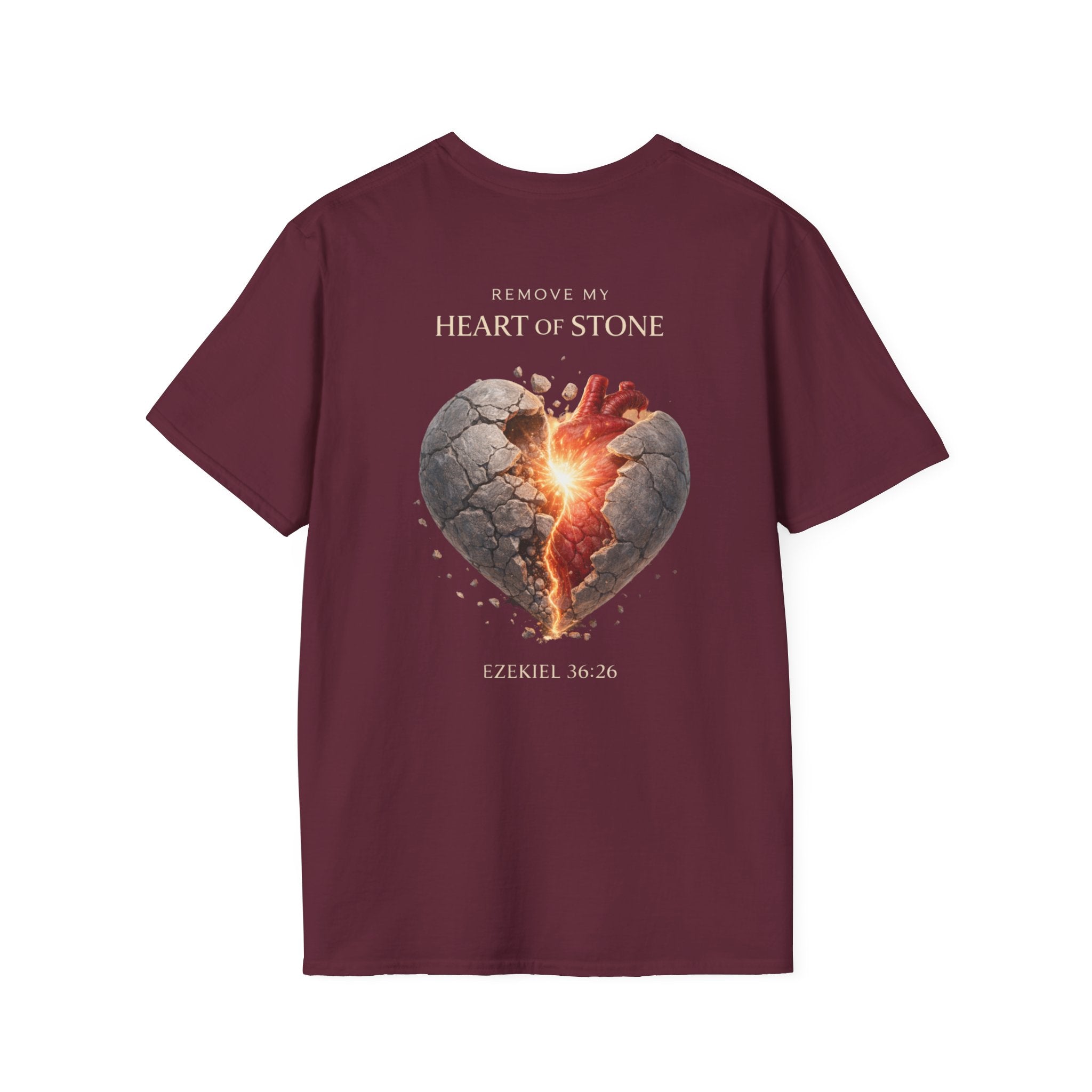 Ezekiel 36:26 - "Heart of Flesh" (Ladies) (Design on Back/Logo on Front)