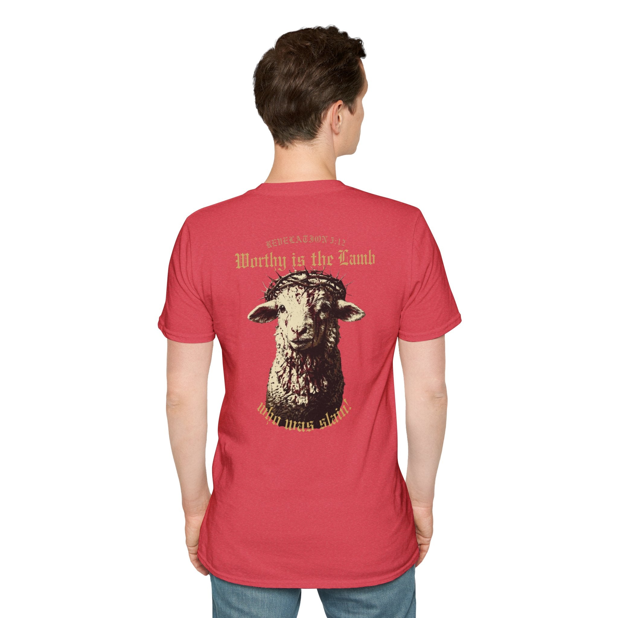 Revelation 5:12 - "Worthy is the Lamb" (Design on Back/Logo on Front)