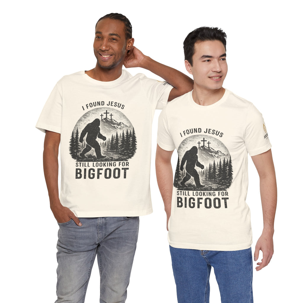"Jesus and Bigfoot" (Design on Front/Logo on Sleeve)