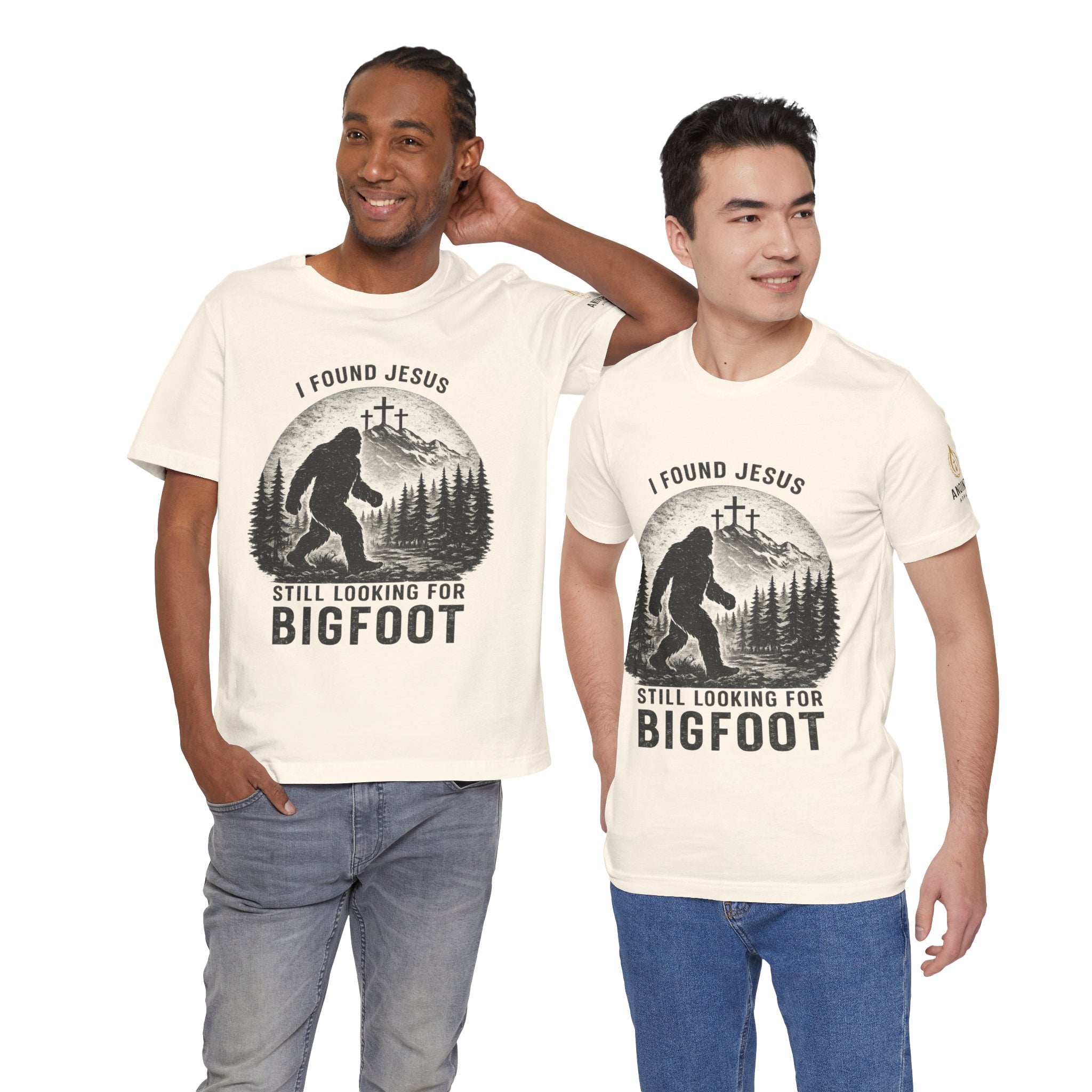 "Jesus and Bigfoot" (Design on Front/Logo on Sleeve)