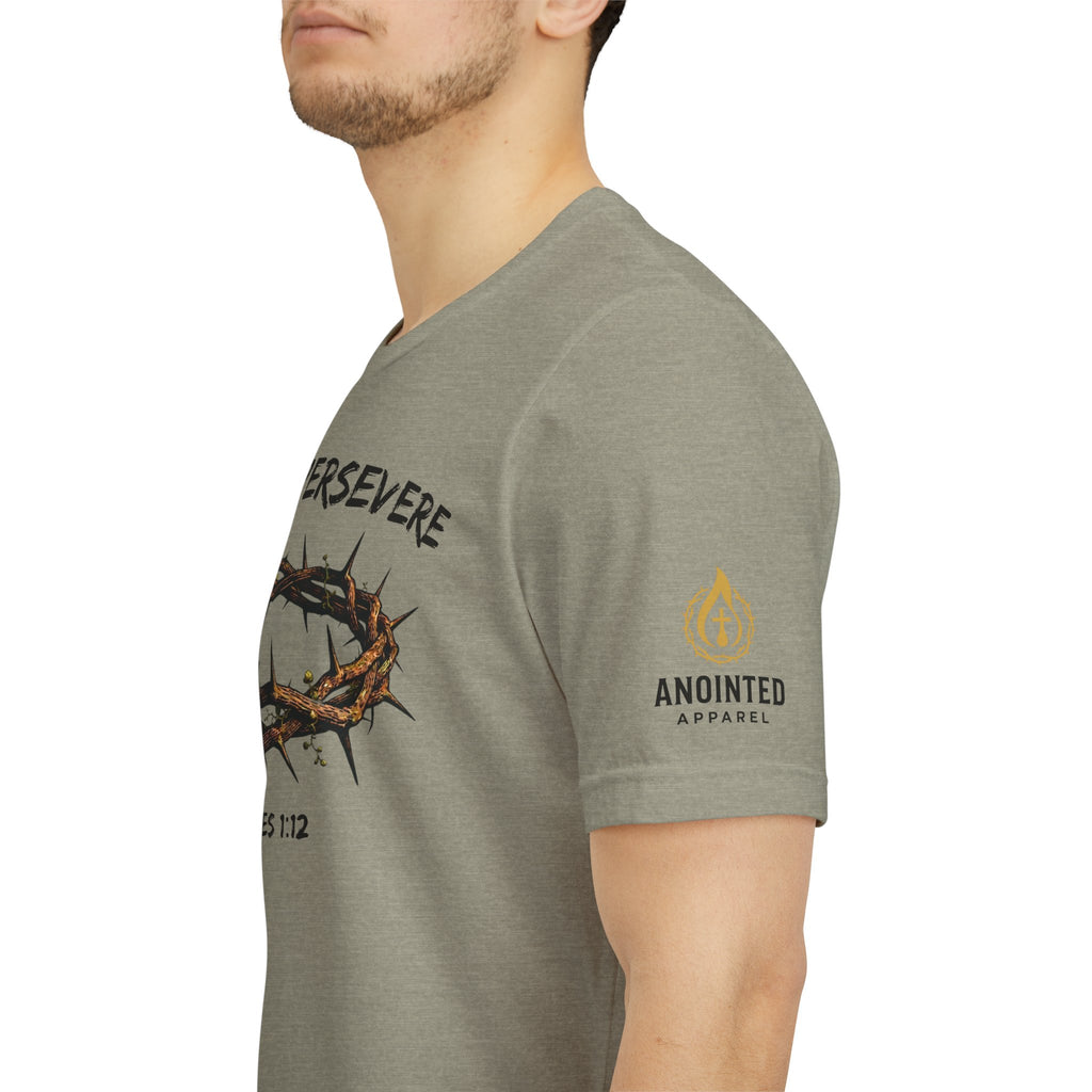 James 1:12 "Crown of Life" (Design on Front/Logo on Sleeve)