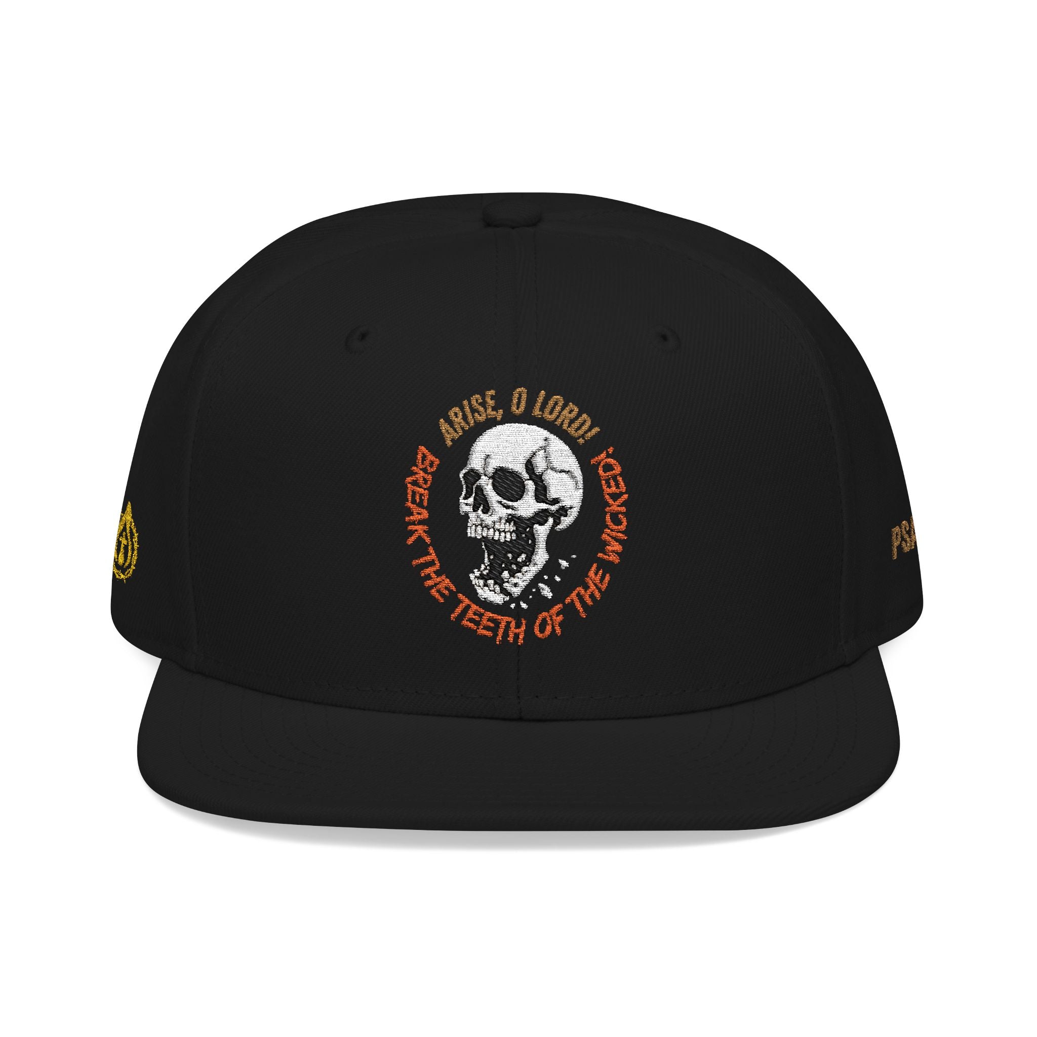 "Psalm 3:7" Snapback (Embroidered Front, Both Sides, Back)