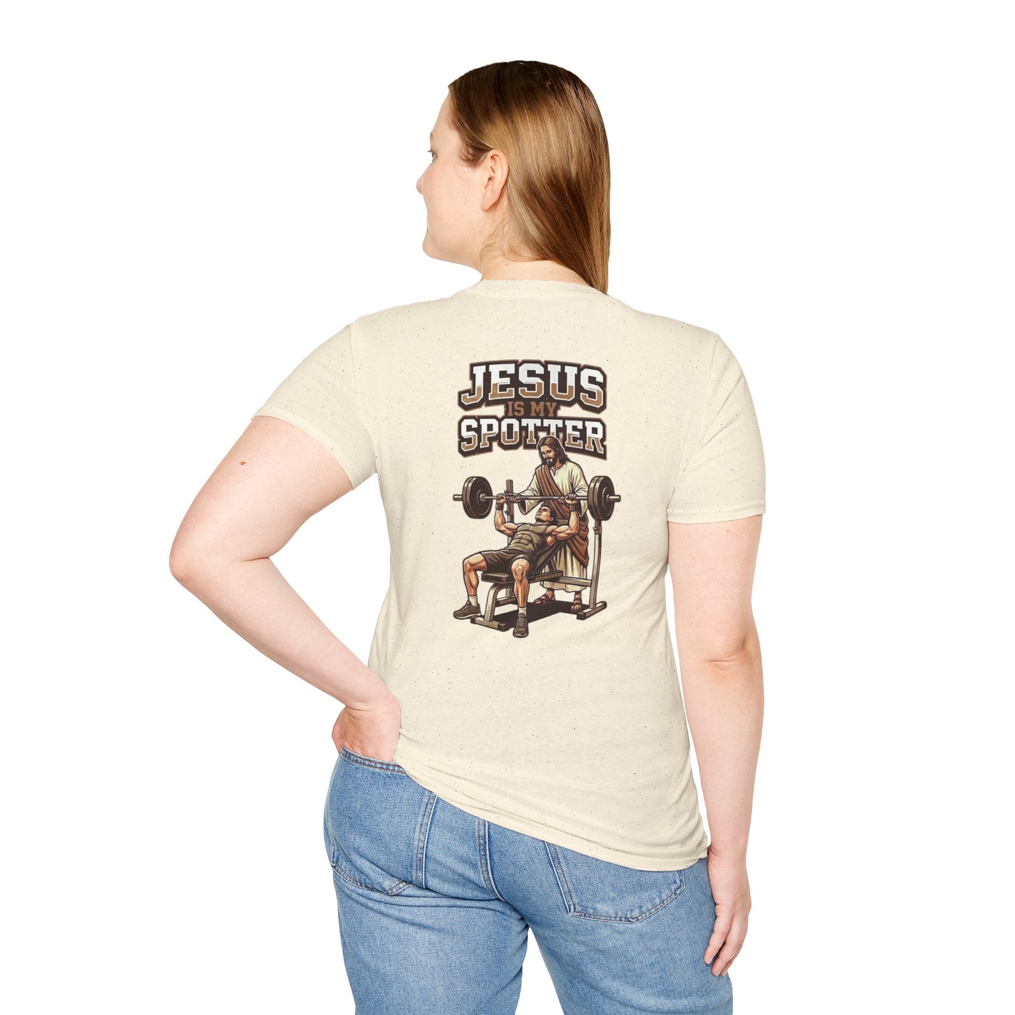 "Jesus Is My Spotter" (Design on Back/Logo on Front)