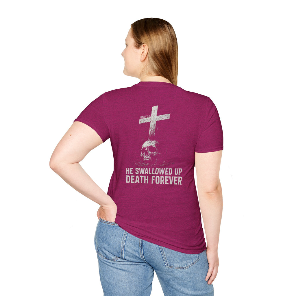 "Swallowed Death" (Light) (Design on Back/Logo on Front)
