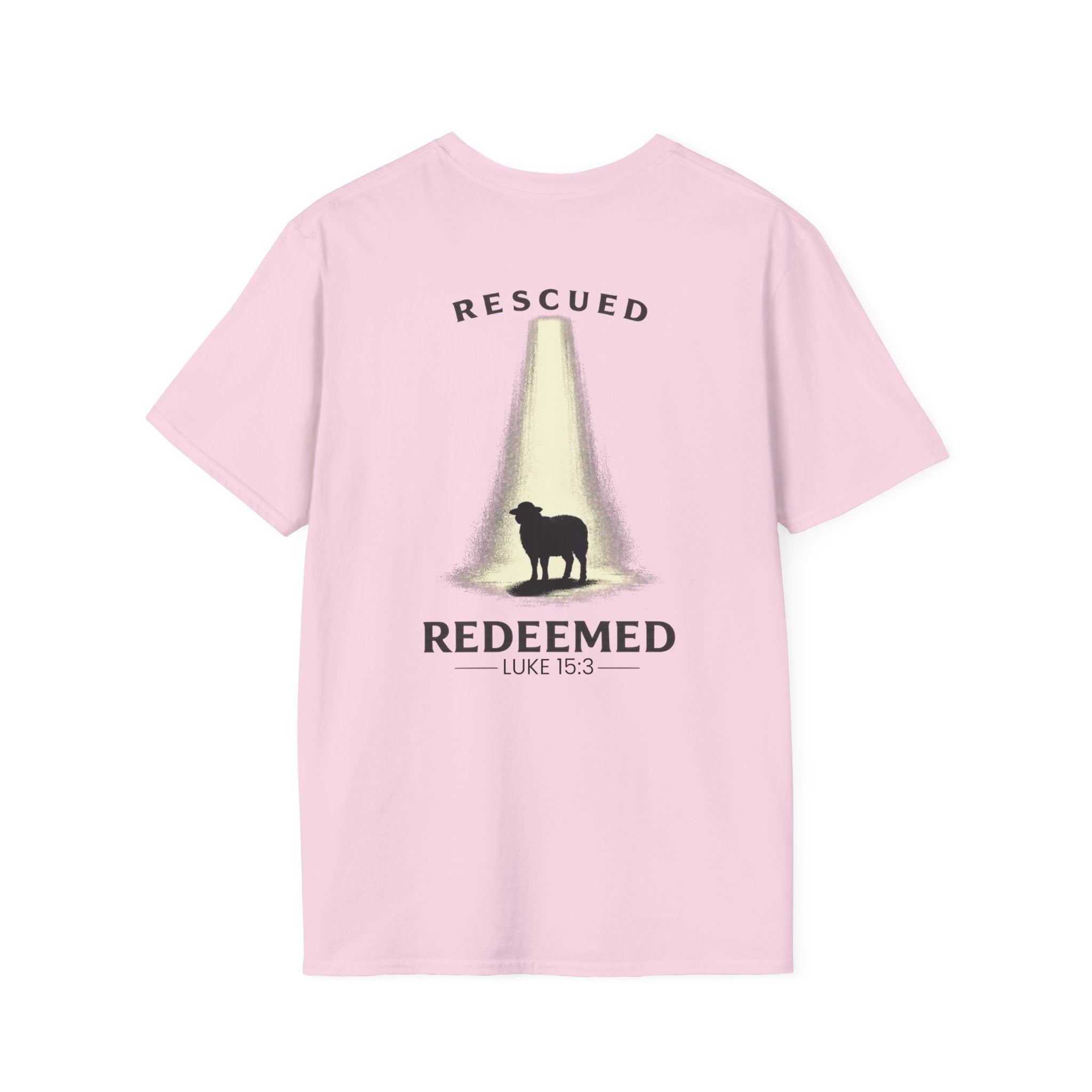 "Rescued and Redeemed" - Black Sheep Edition (Design on Back/Logo on Front)