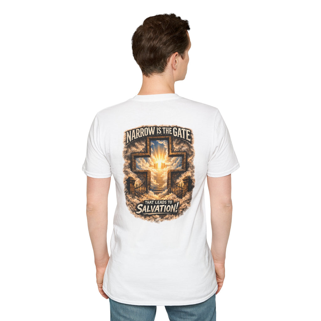 "The Narrow Gate" (Design on Back/Logo on Front)