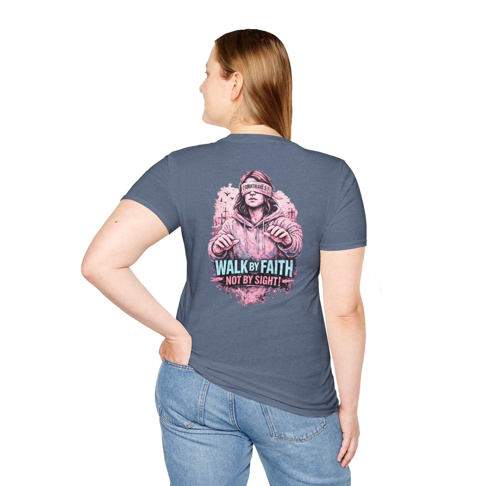 "Walk by Faith" (Ladies) (Design on Back/Logo on Front)