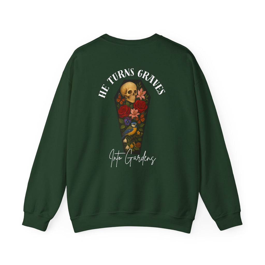 Graves Into Gardens Crewneck Sweatshirt (Design on Back/Logo on Front)