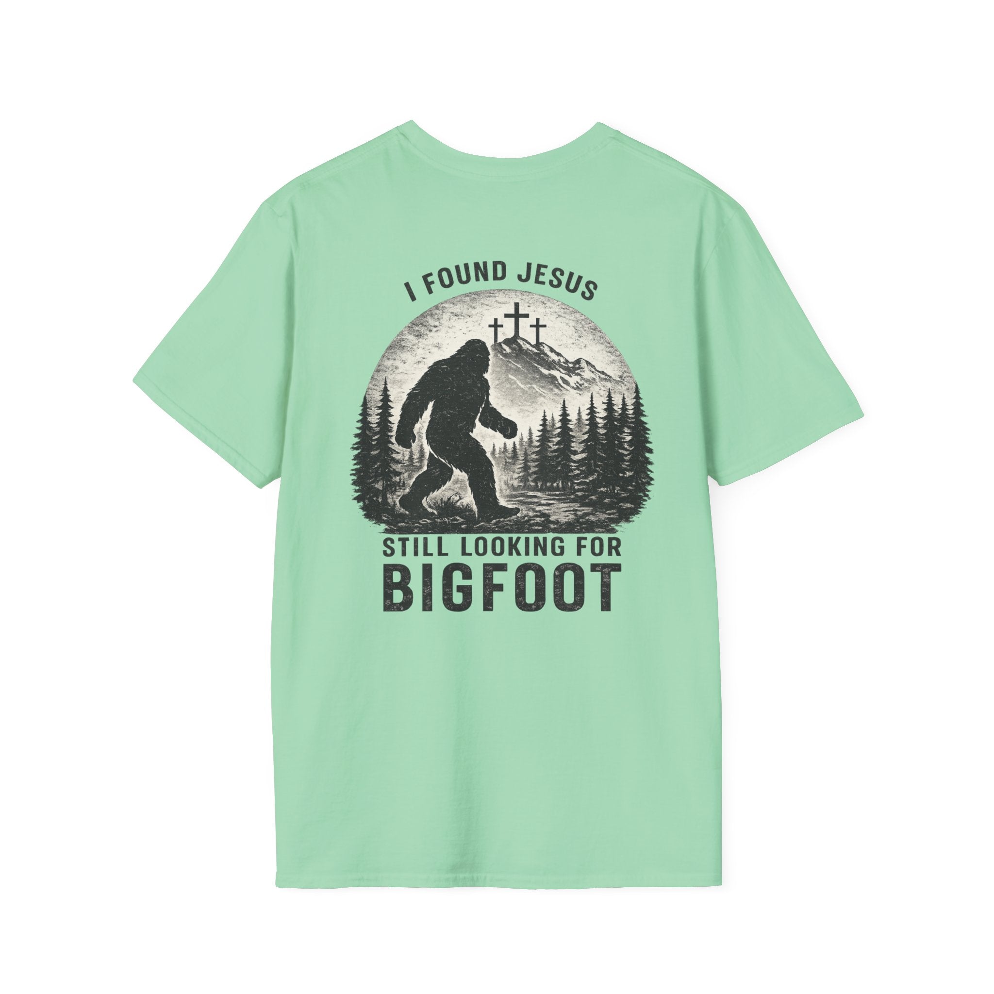 "Jesus and Bigfoot" (Design on Back/Logo on Front)