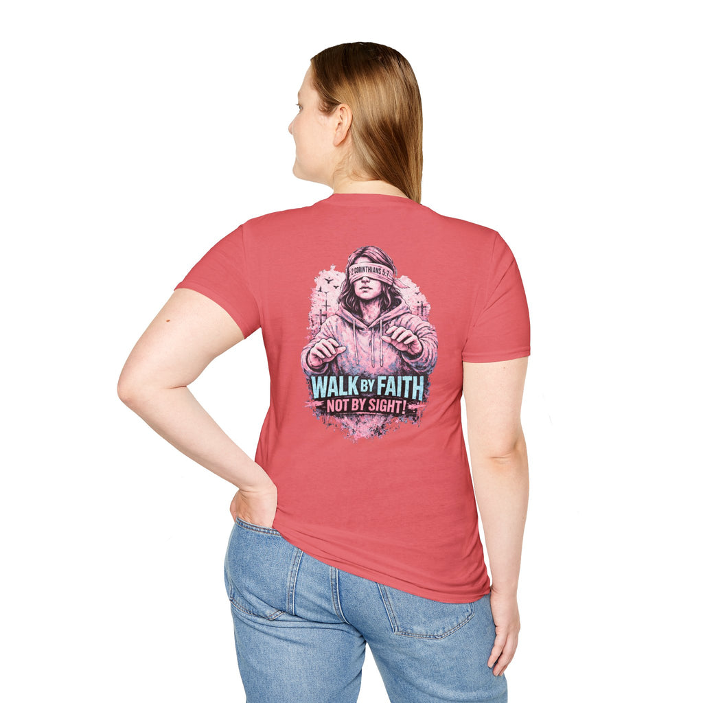 "Walk by Faith" (Ladies) (Design on Back/Logo on Front)