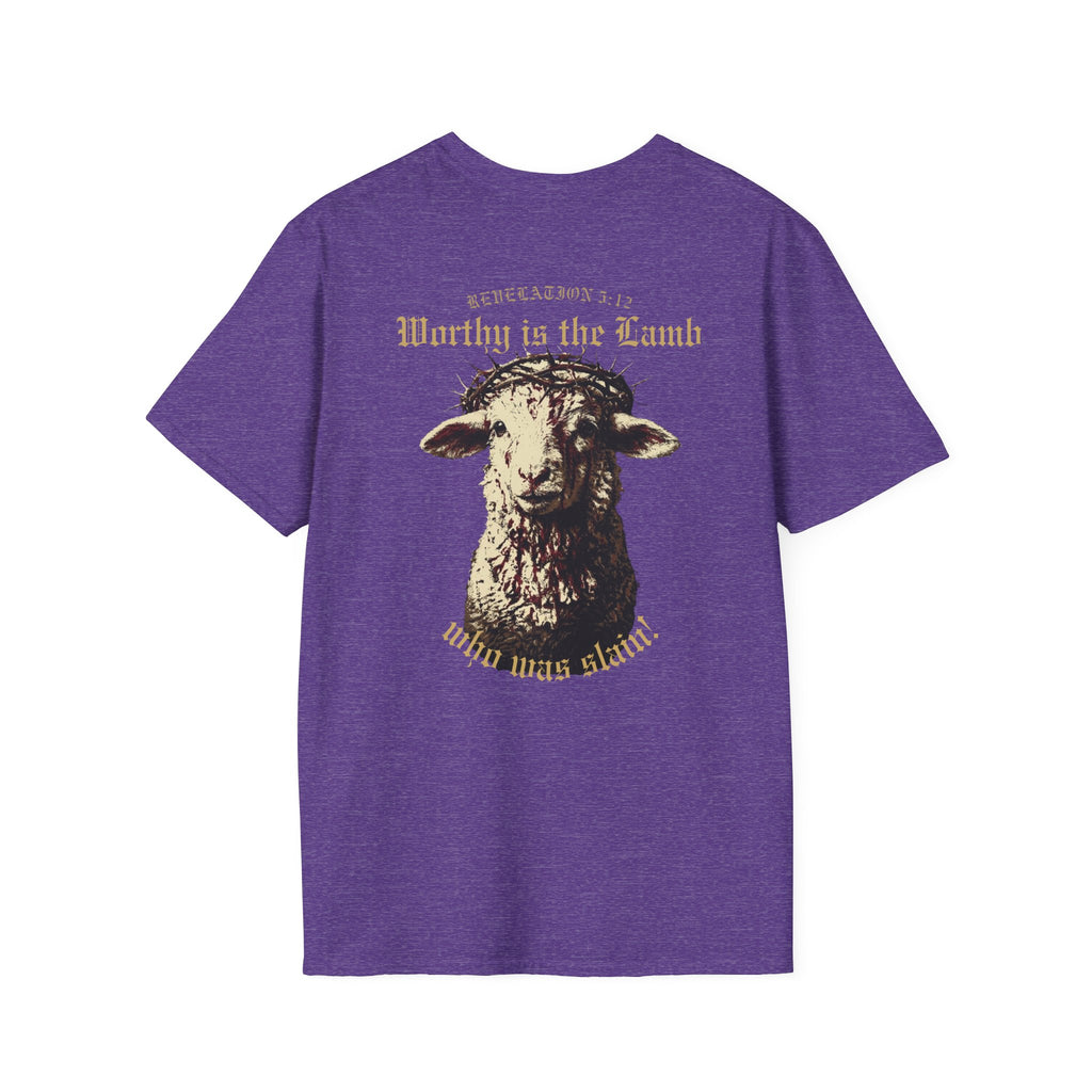 Revelation 5:12 - "Worthy is the Lamb" (Design on Back/Logo on Front)
