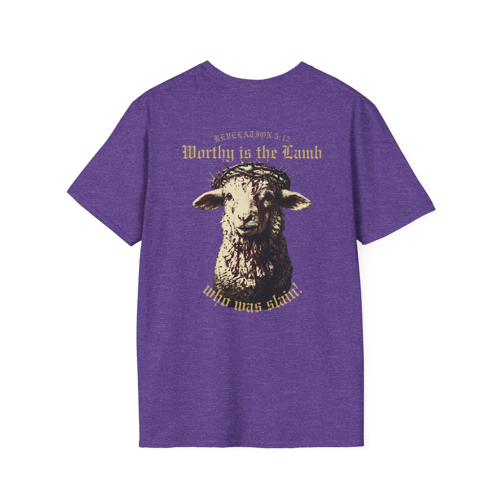 Revelation 5:12 - "Worthy is the Lamb" (Design on Back/Logo on Front)