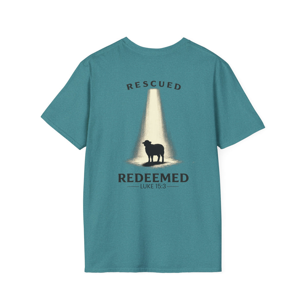 "Rescued and Redeemed" - Black Sheep Edition (Design on Back/Logo on Front)