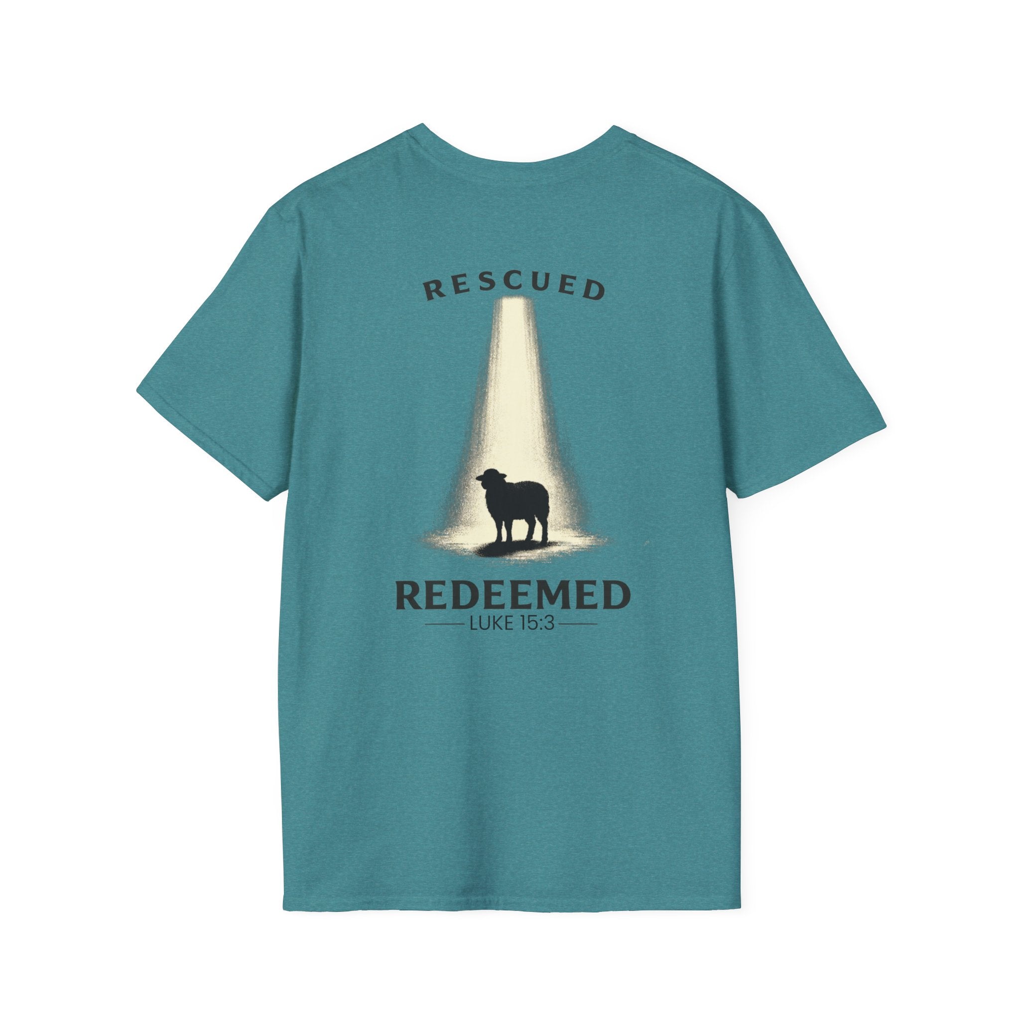 "Rescued and Redeemed" - Black Sheep Edition (Design on Back/Logo on Front)