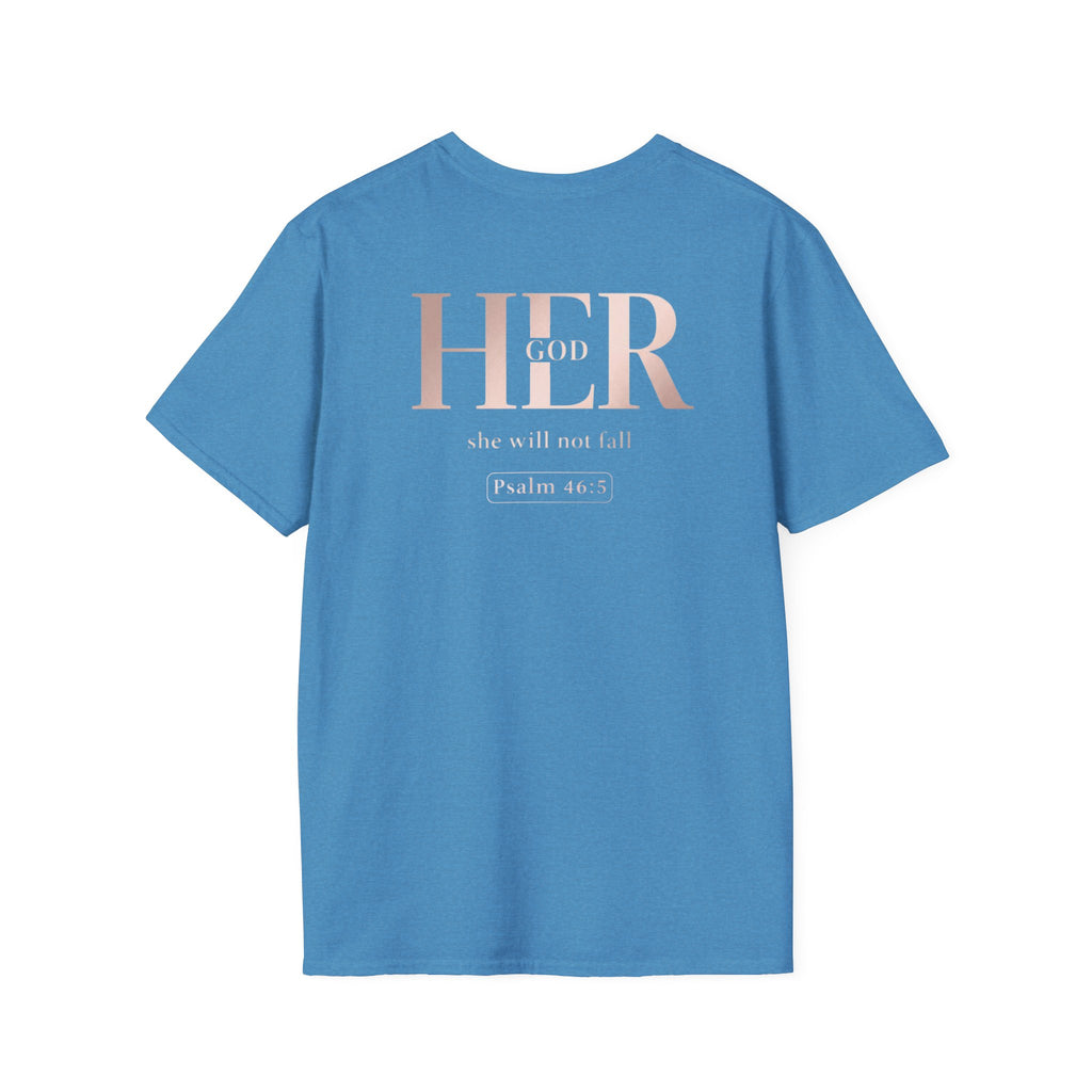 Psalm 46:5 - "God is Within Her" (Ladies) (Design on Back/Logo on Front)