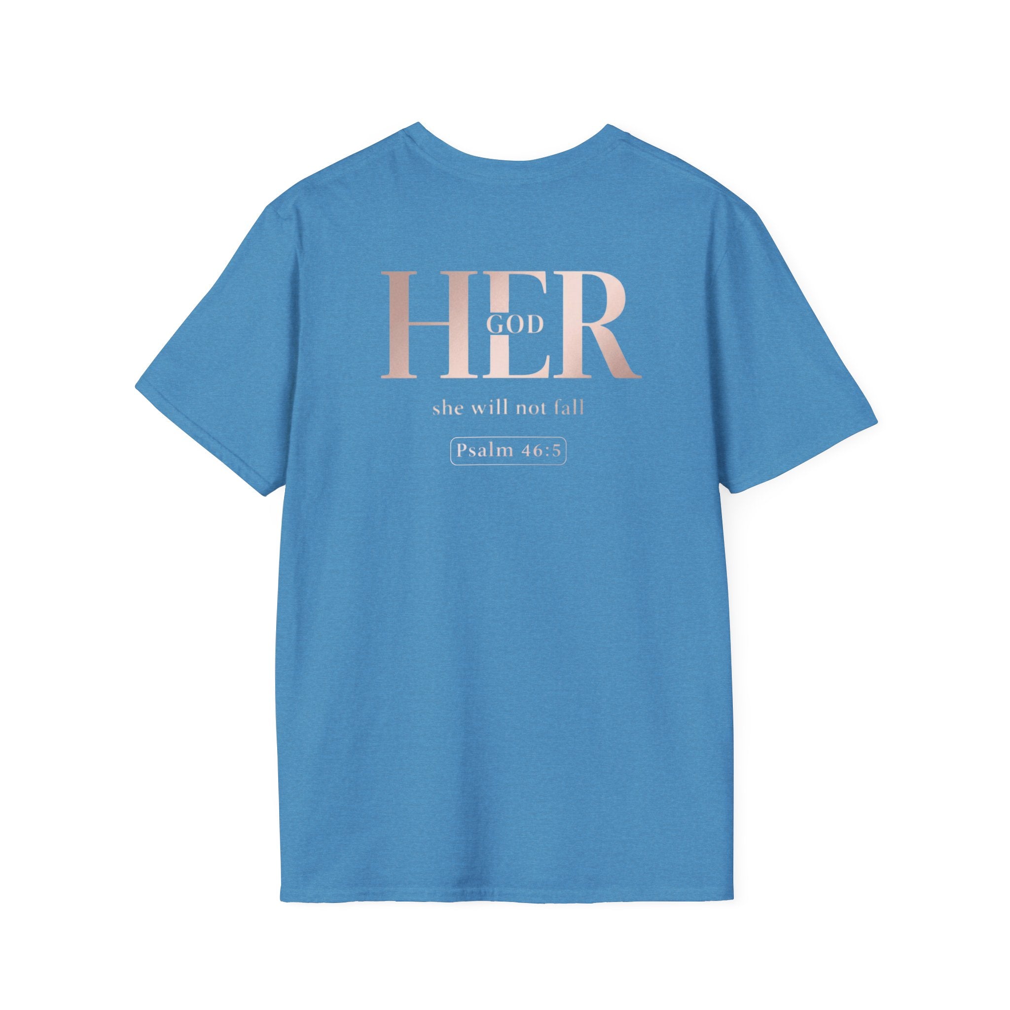 Psalm 46:5 - "God is Within Her" (Ladies) (Design on Back/Logo on Front)