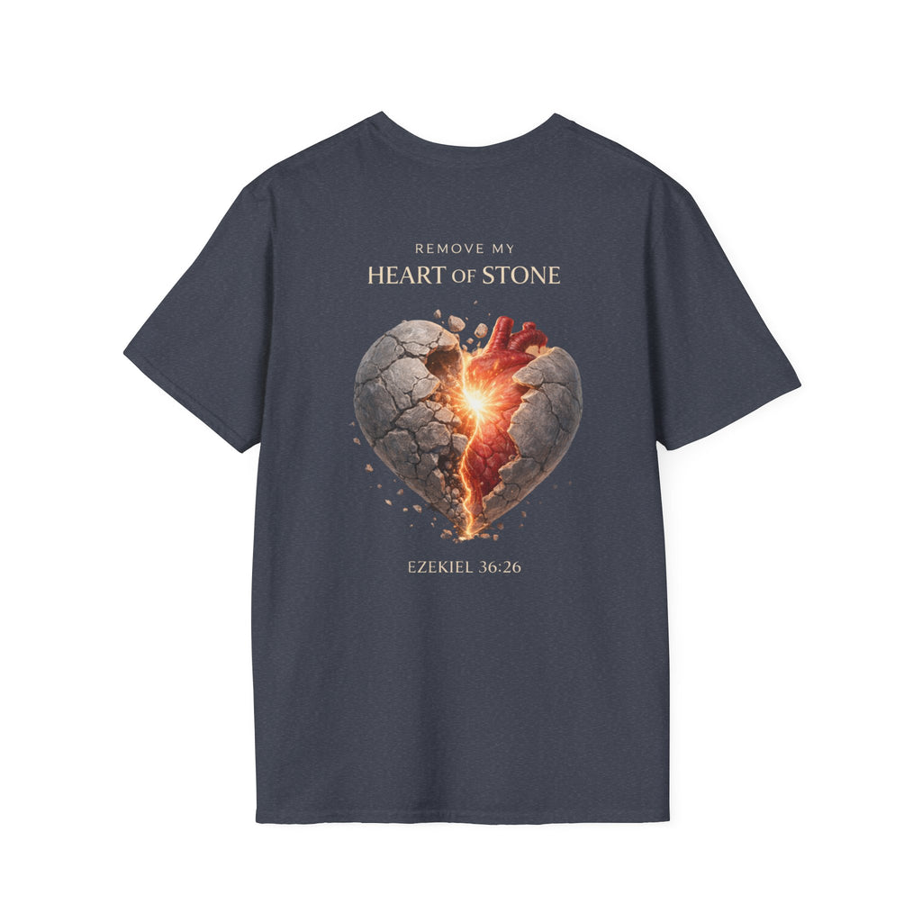 Ezekiel 36:26 - "Heart of Flesh" (Ladies) (Design on Back/Logo on Front)