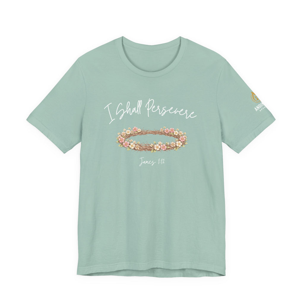 James 1:12 - "Crown of Life" (Ladies) (Design on Front/Logo on Sleeve)