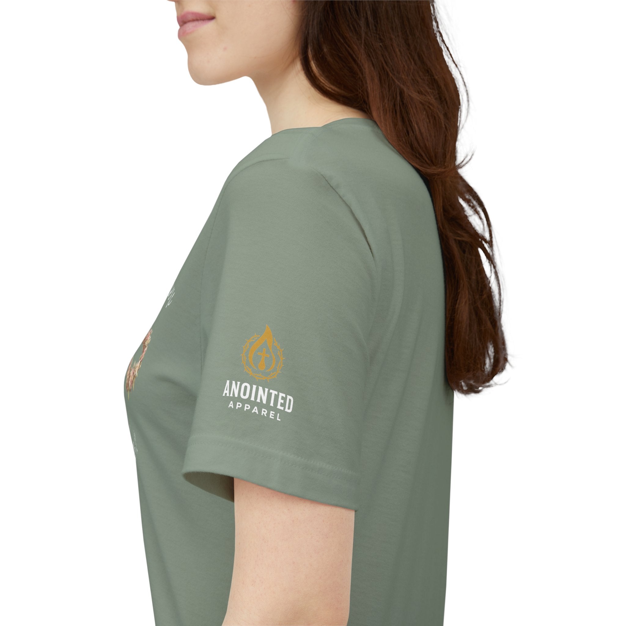 James 1:12 - "Crown of Life" (Ladies) (Design on Front/Logo on Sleeve)