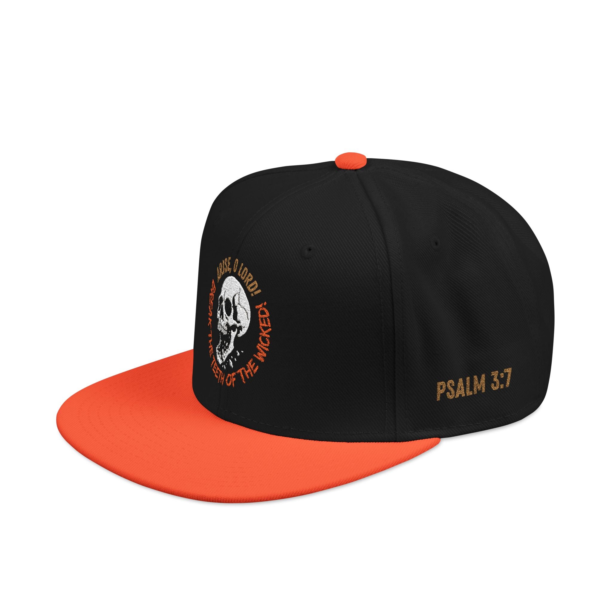 "Psalm 3:7" Snapback (Embroidered Front, Both Sides, Back)
