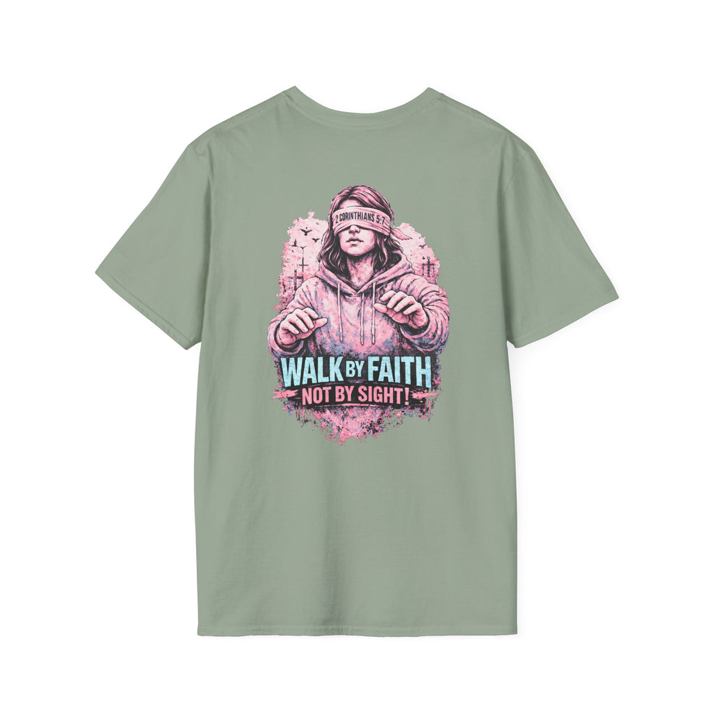 "Walk by Faith" (Ladies) (Design on Back/Logo on Front)